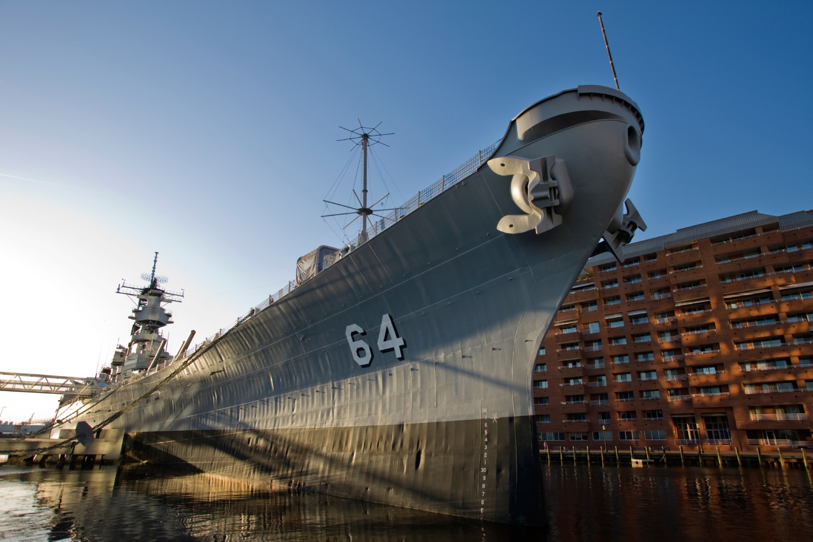 Battleships at port