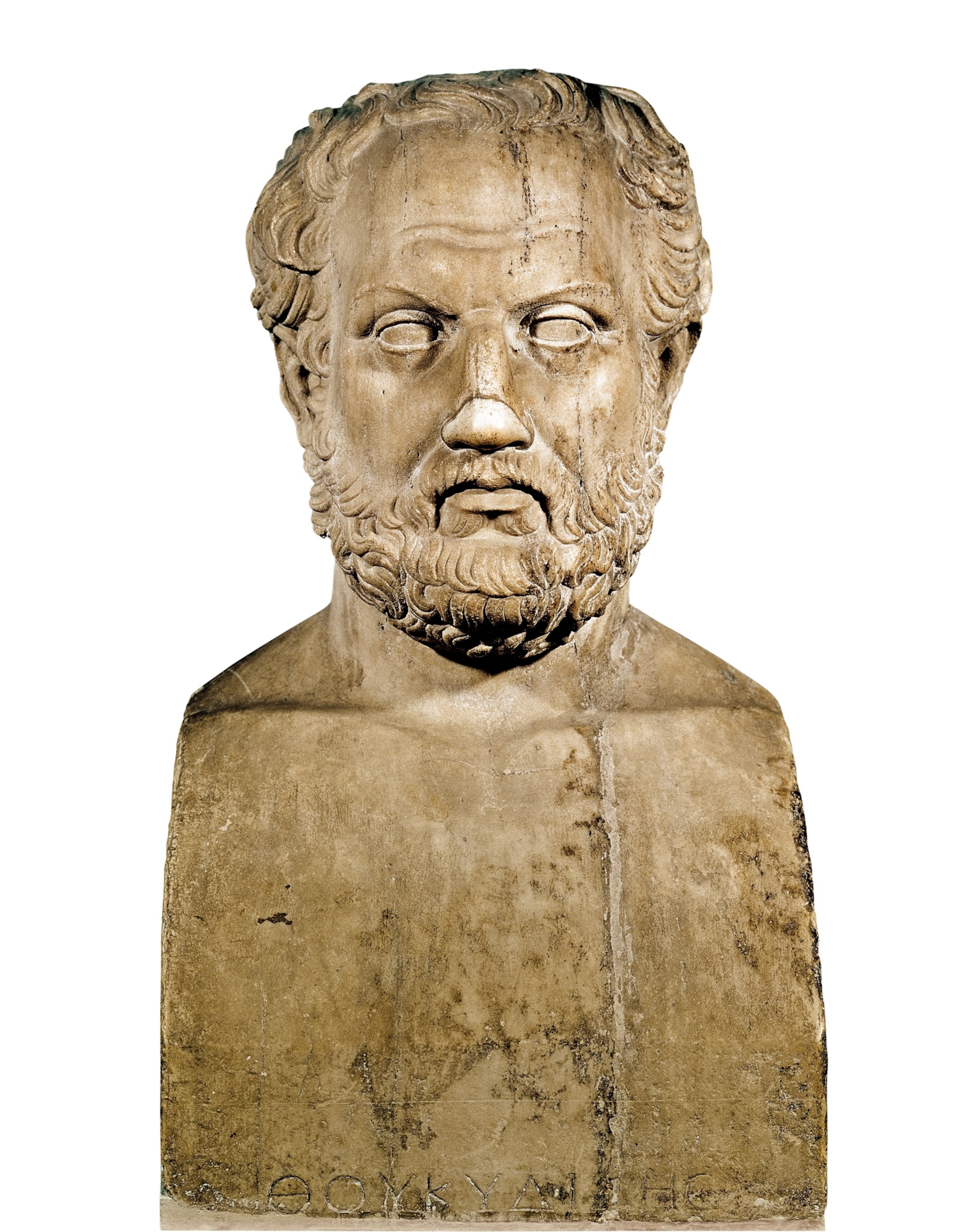 A bust of a man