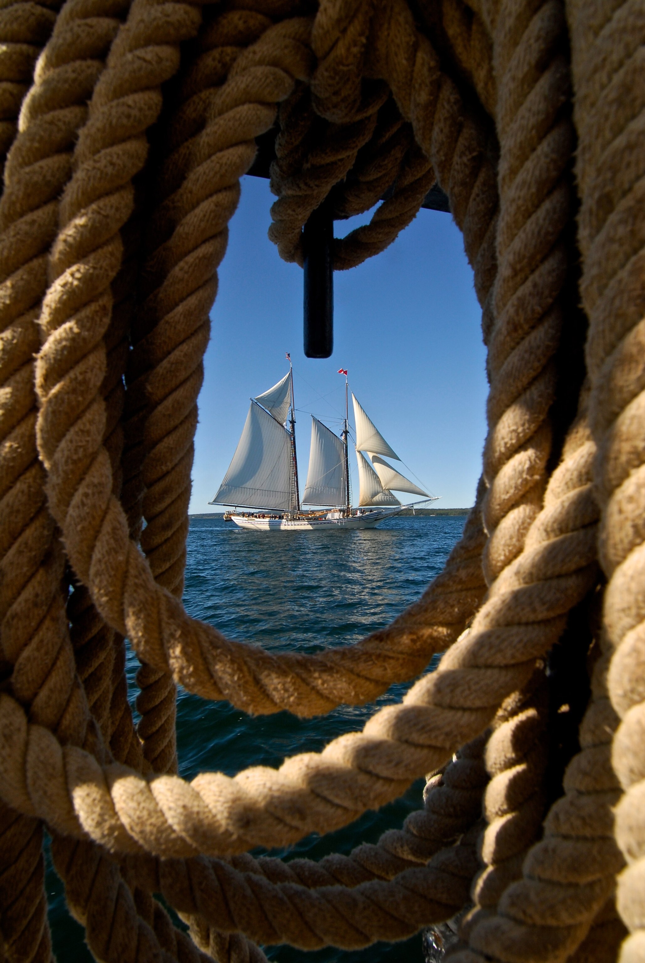 The Taber, the oldest documented sailing vessel in continuous service in the United States in Rockland, Maine