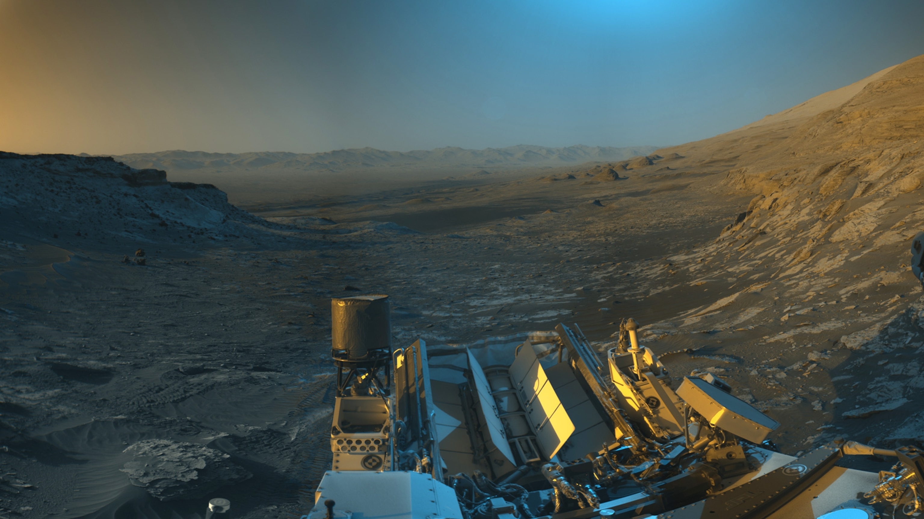 Picture of panoramic scene in low sun light.