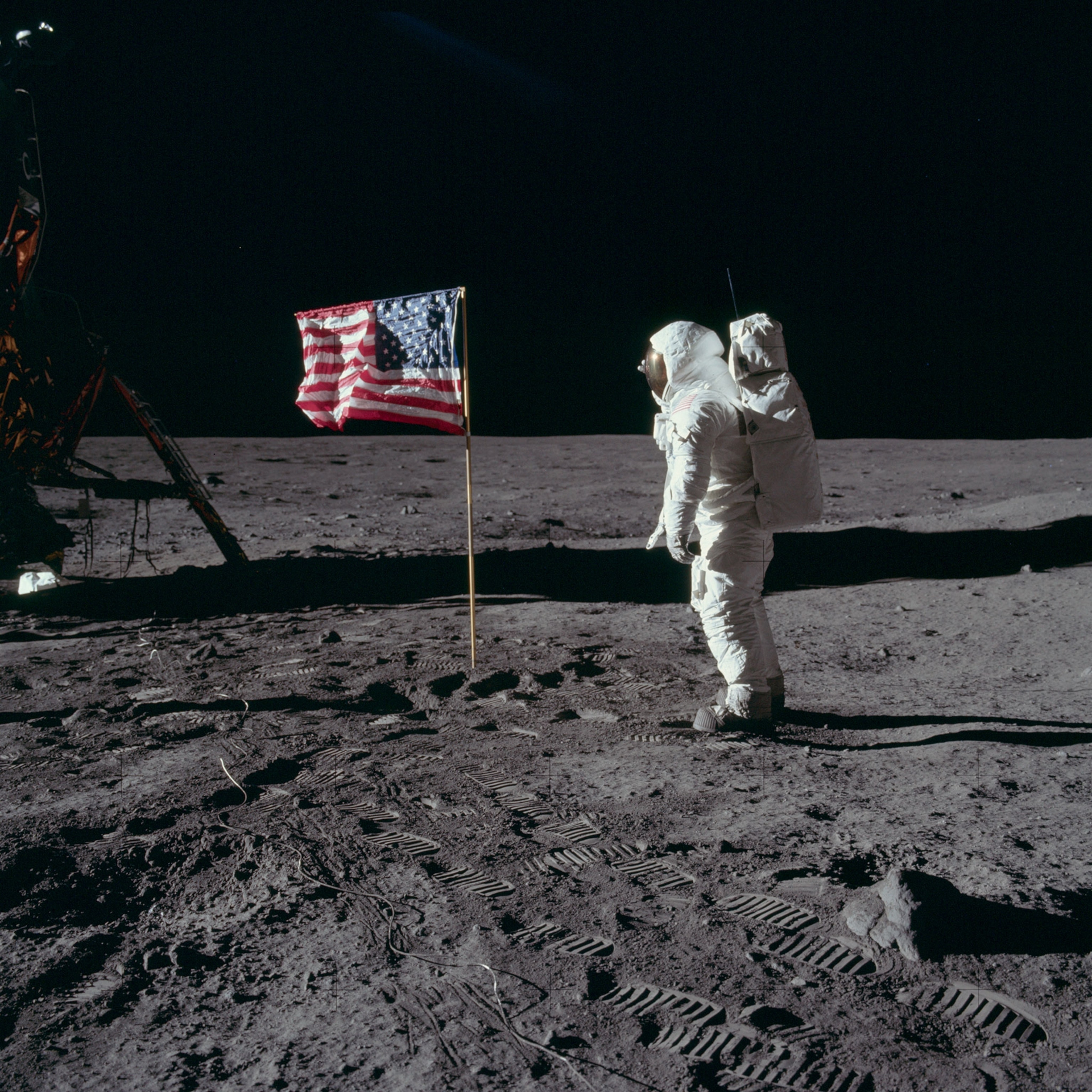 an astronaut on the moon