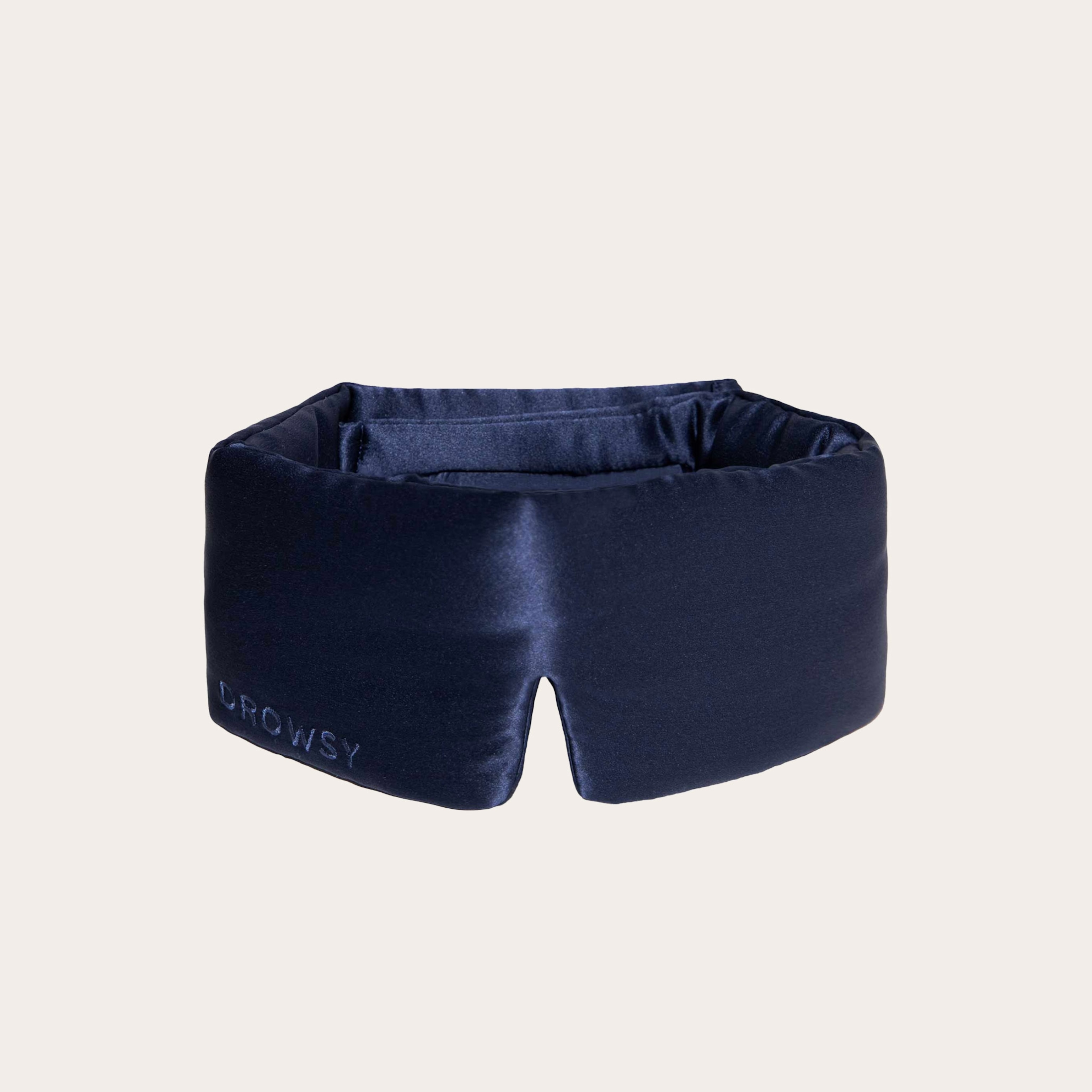 Dark blue eye cover.