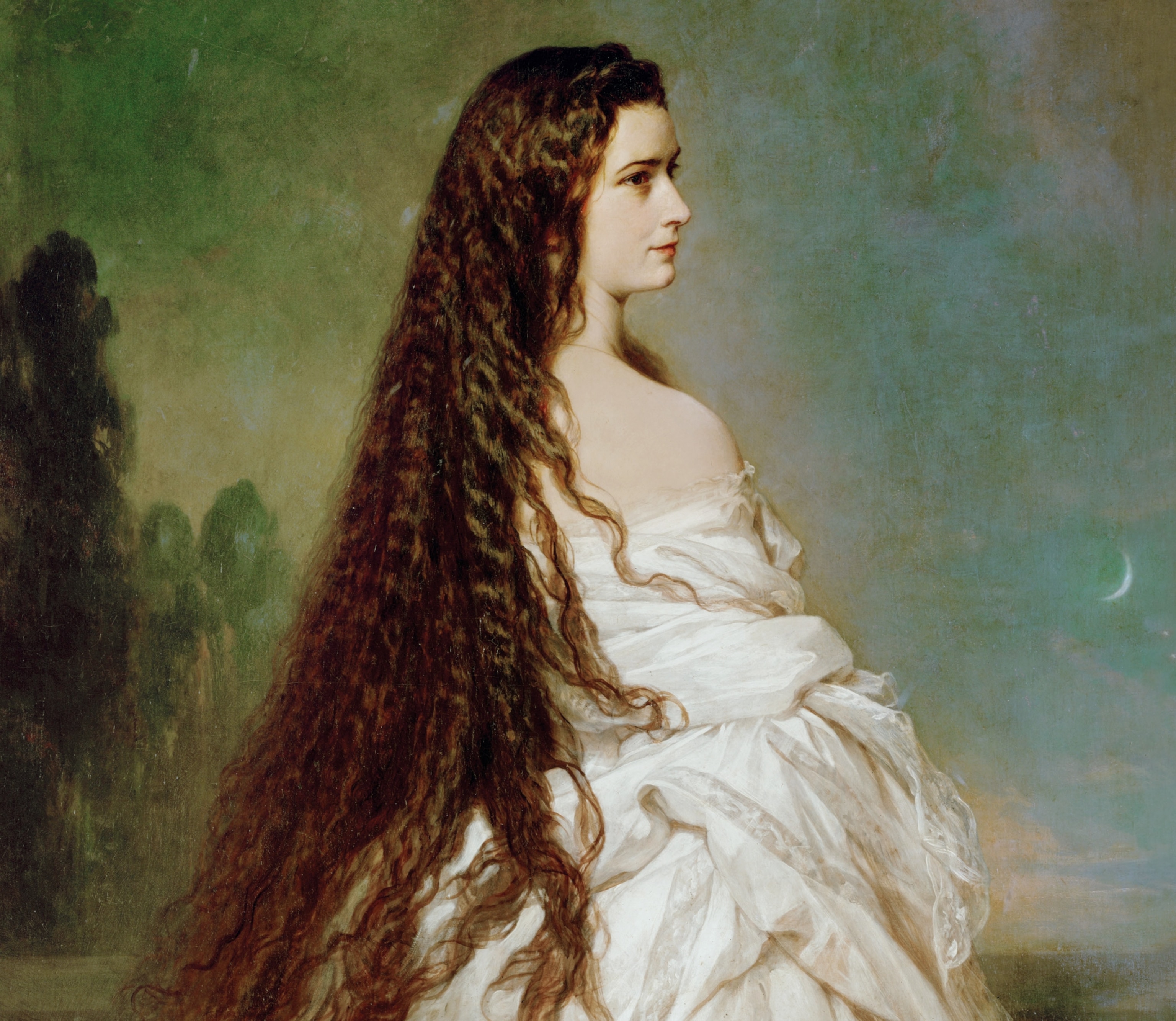 a Franz Winterhalter portrait of Sisi from 1864