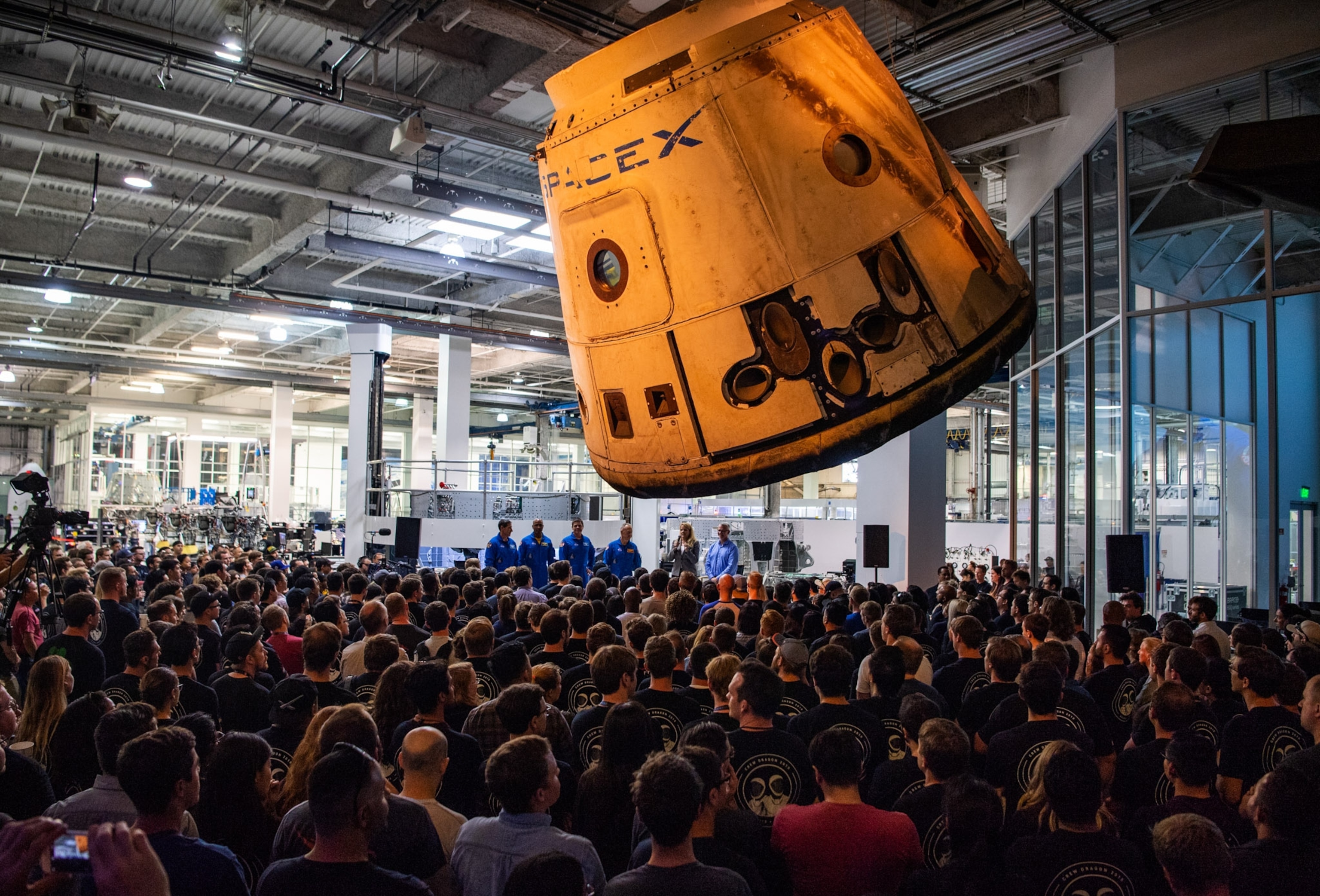 the first four NASA commercial crew astronauts who will crew the Space-X Crew Dragon
