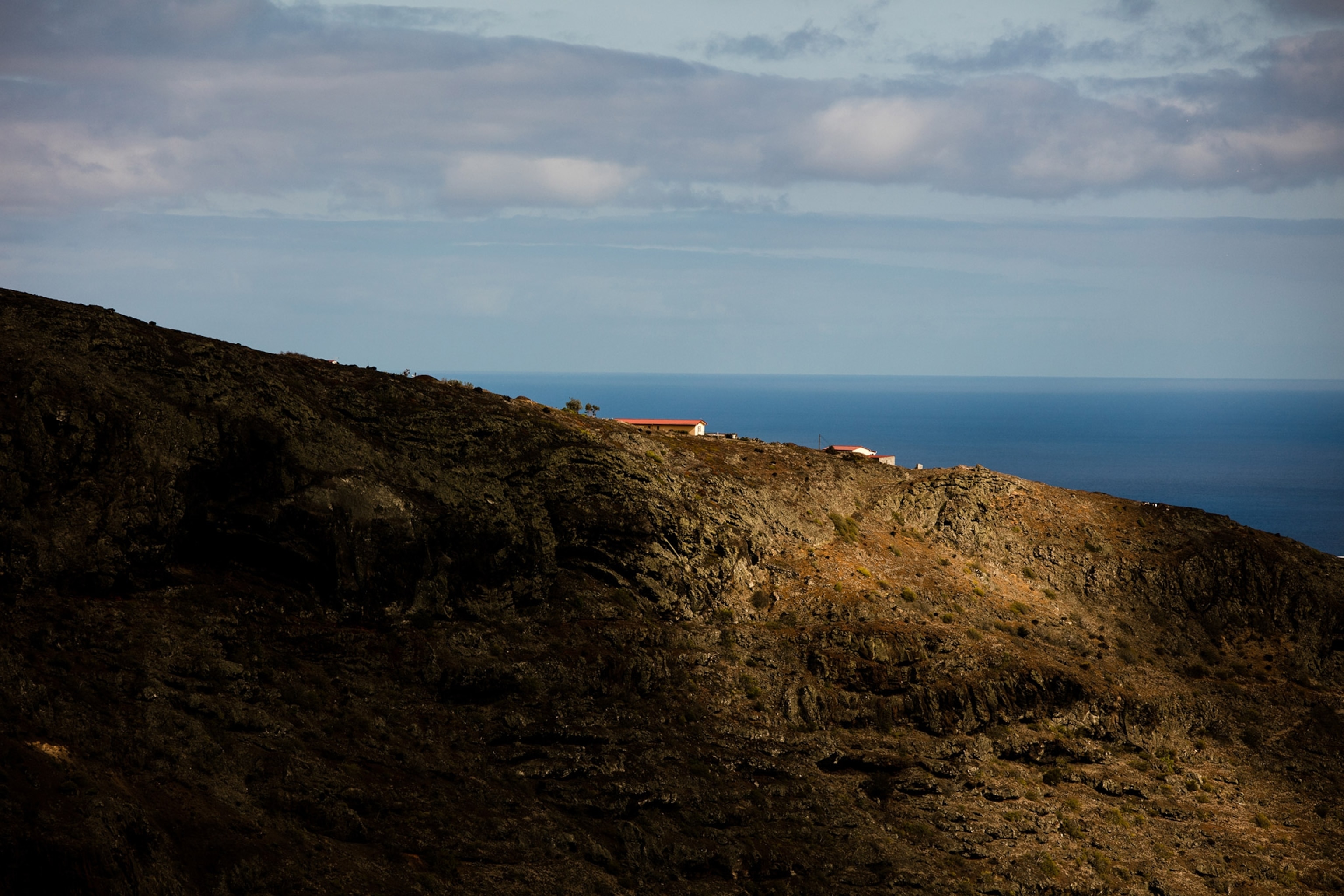 a house on a cliff top on the island of St. Helena