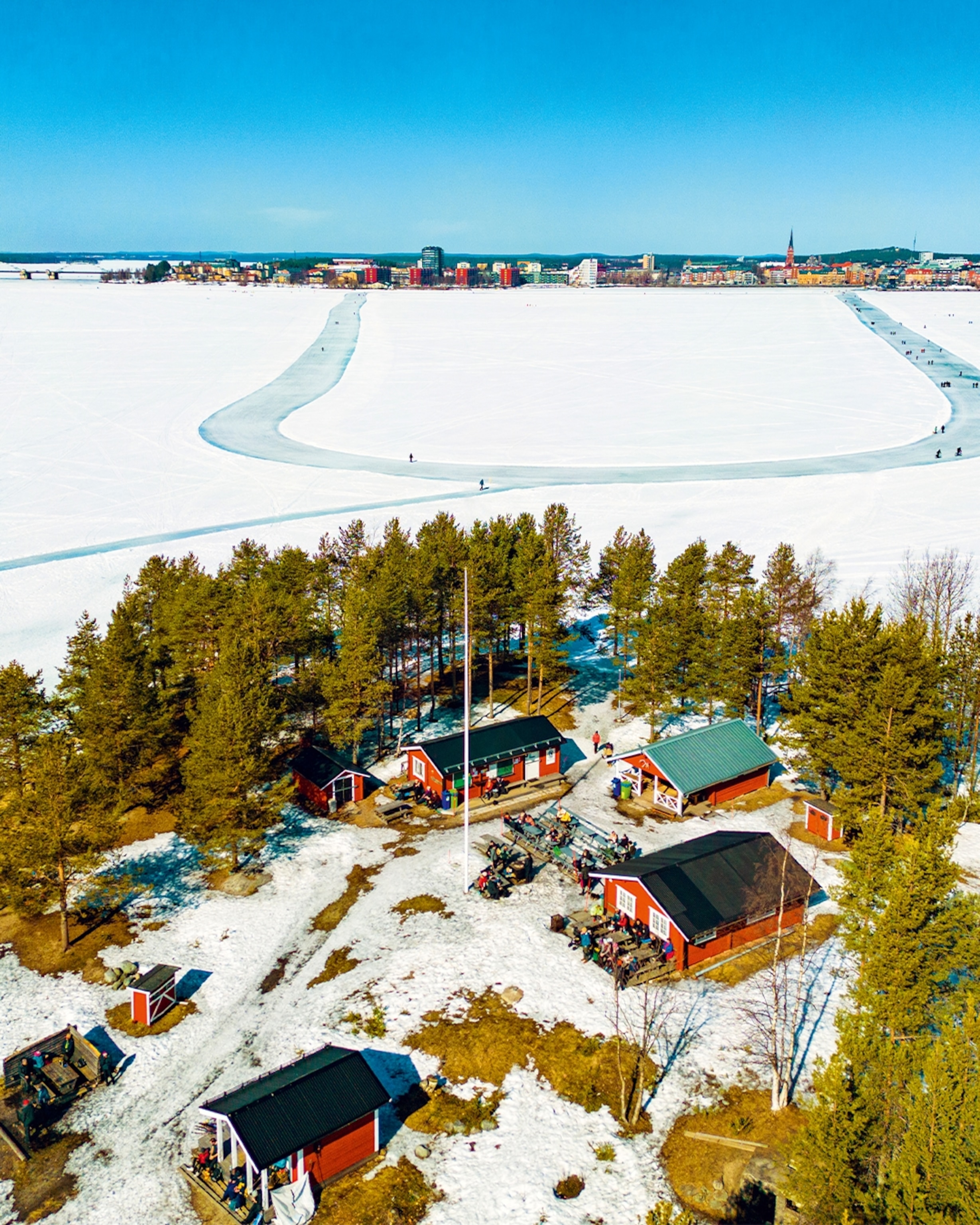 Snow covered city