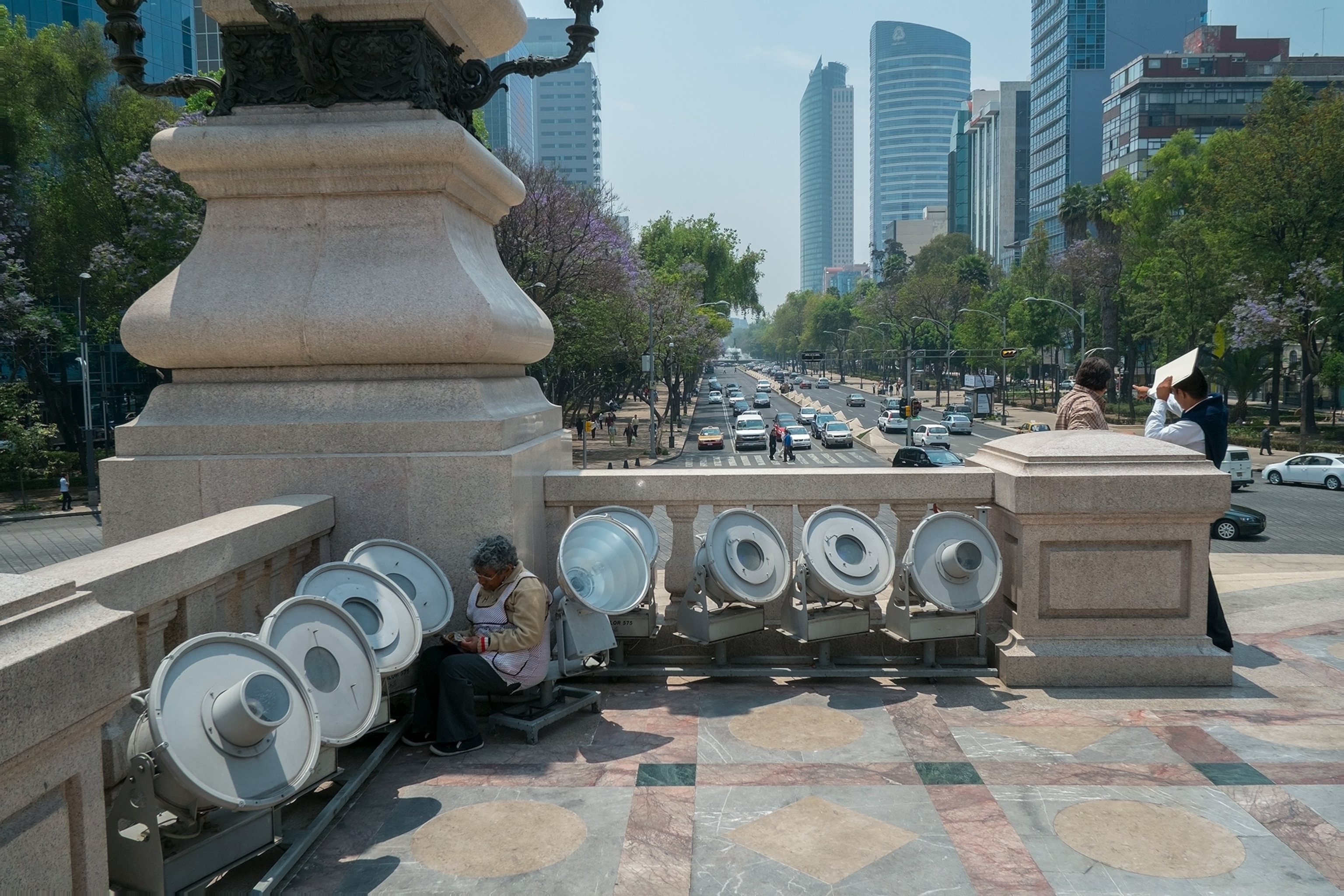 the other side of Angel of Independence statue in Mexico City, Mexico