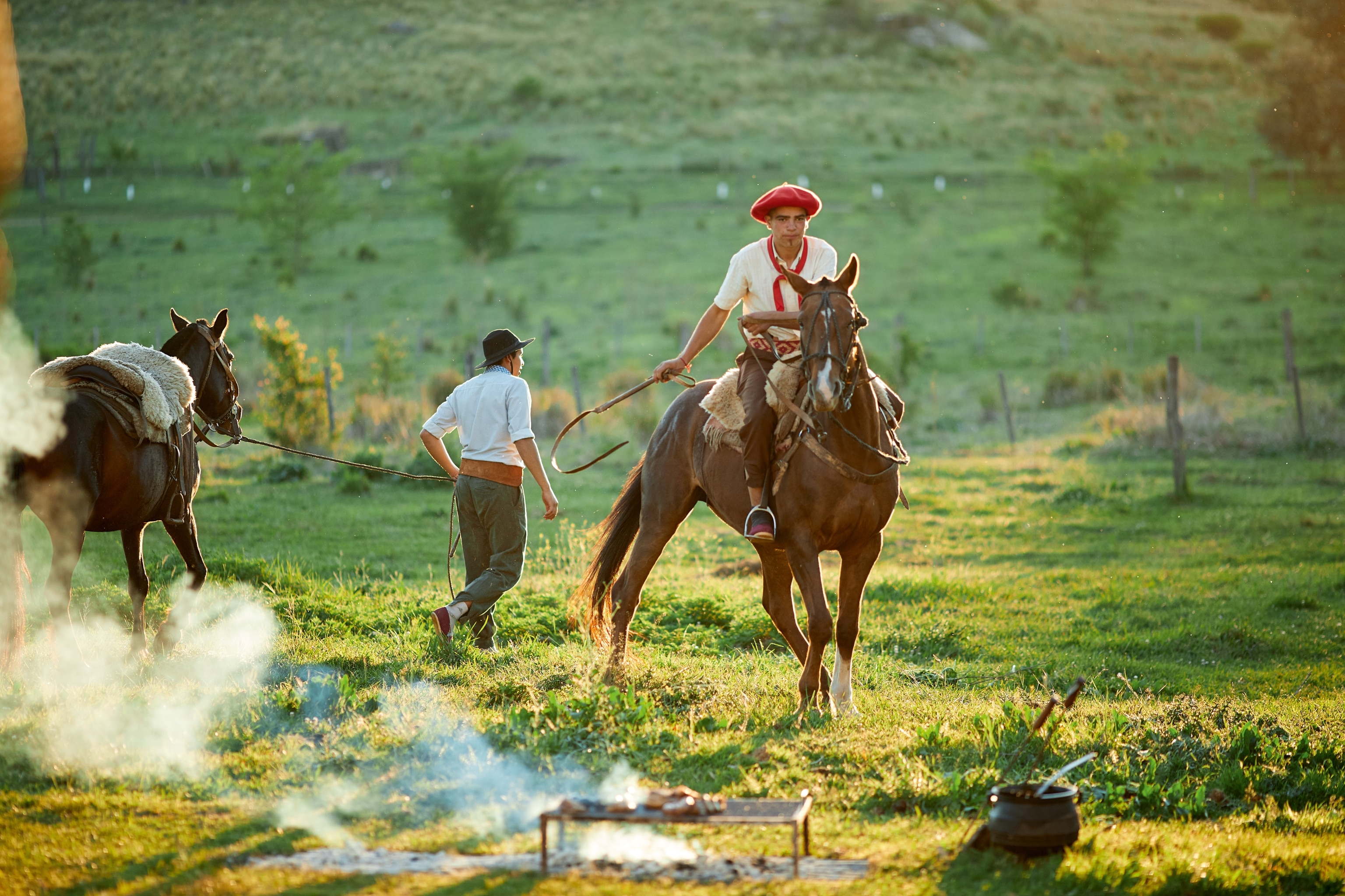 Man riding a horse