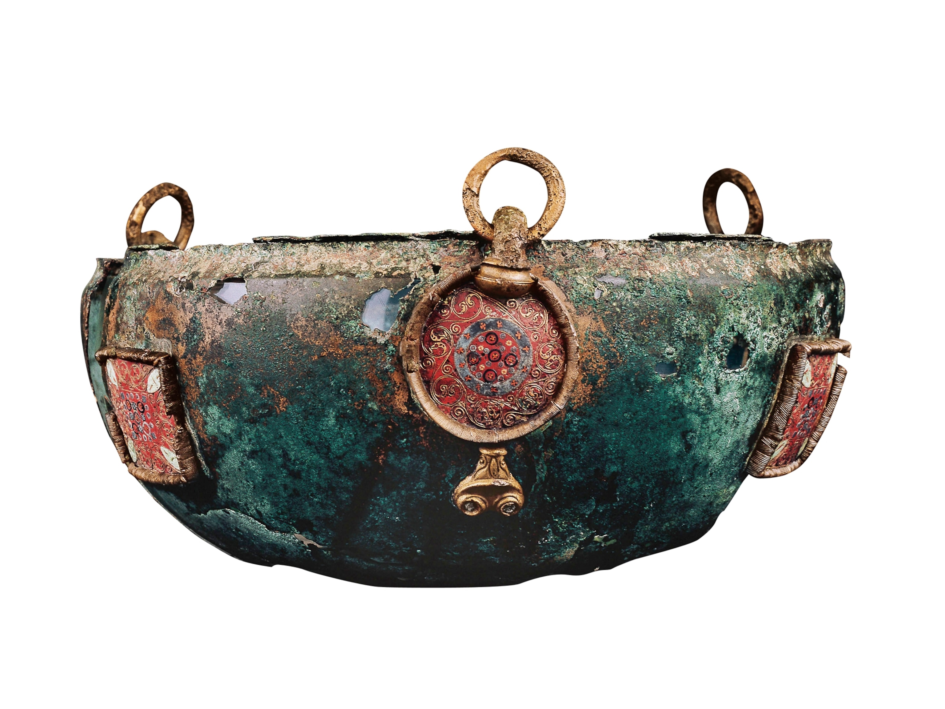 a bronze pot used for hand washing after a feast