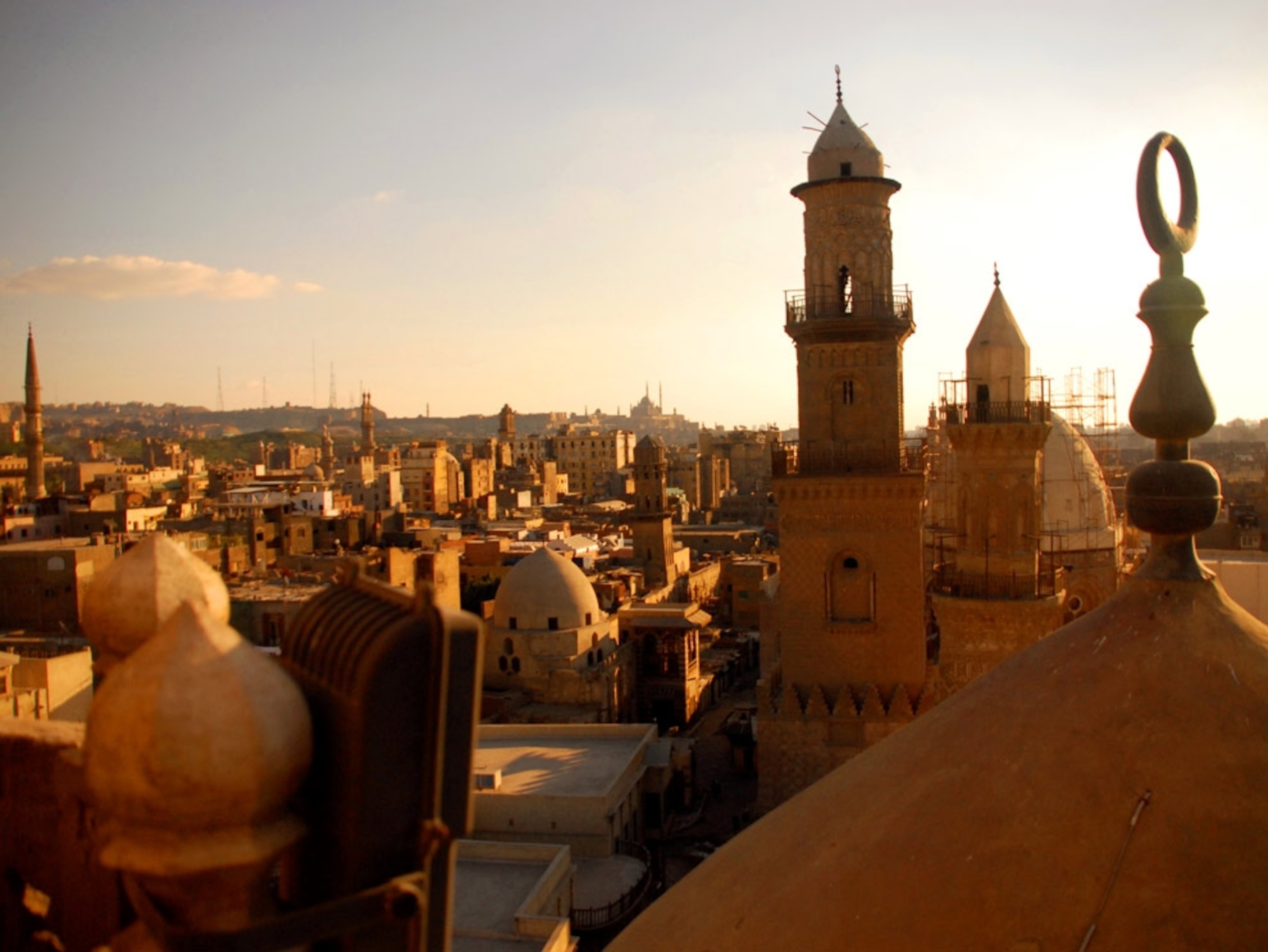 View of rooftops and minarets
