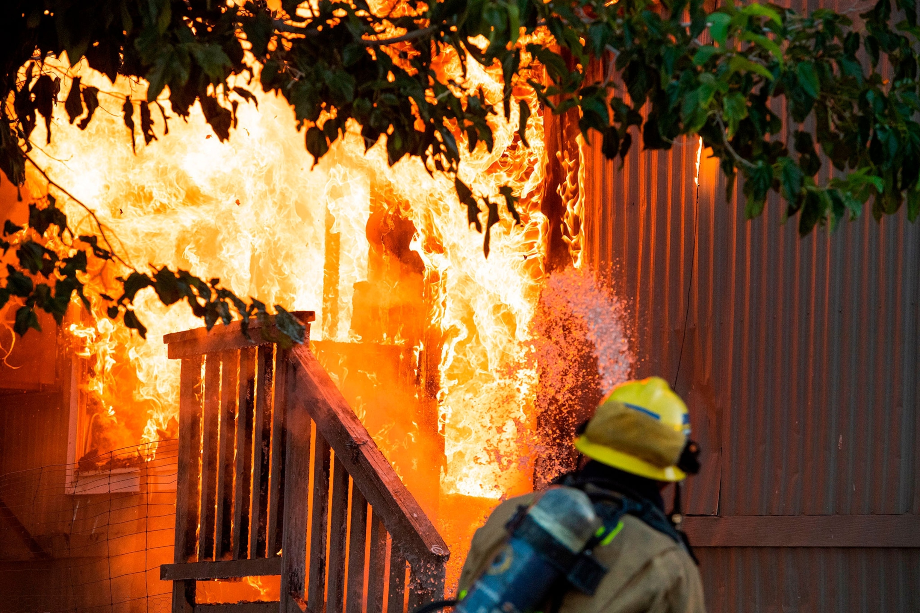 a fire