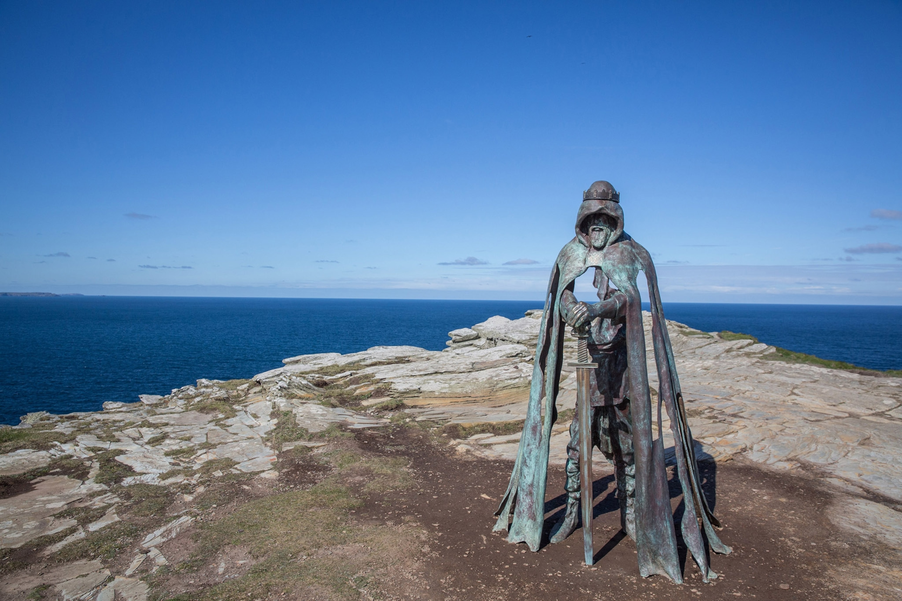 statue at Tintagel