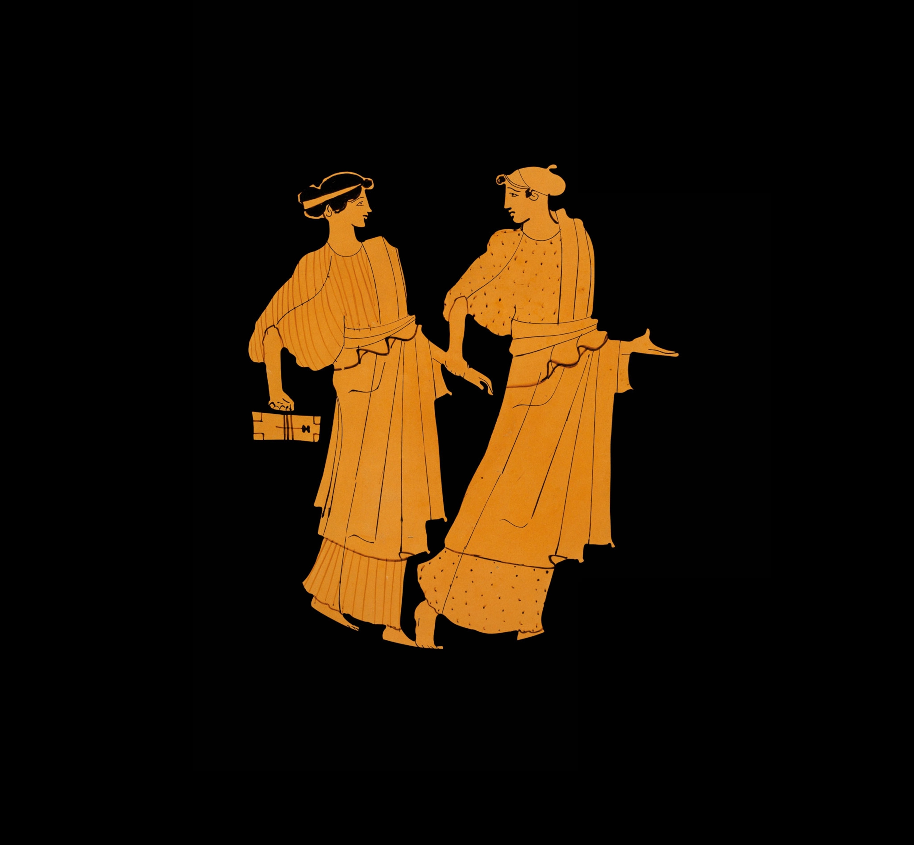 Women on a fifth-century B.C. kylix