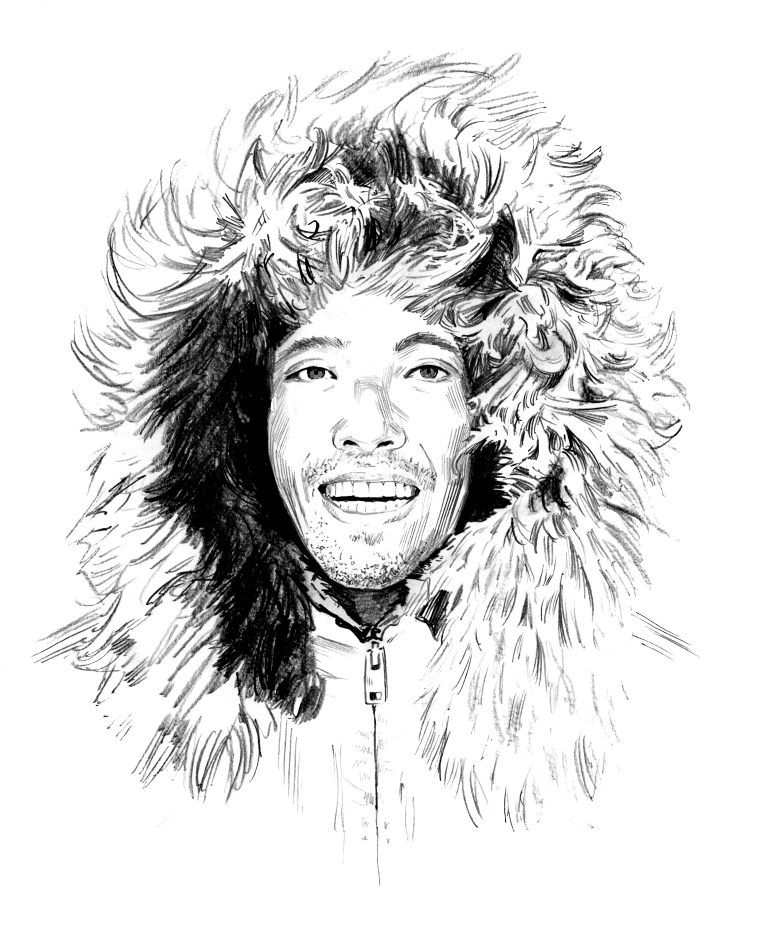 drawing of photographer Kiliii Yuyan