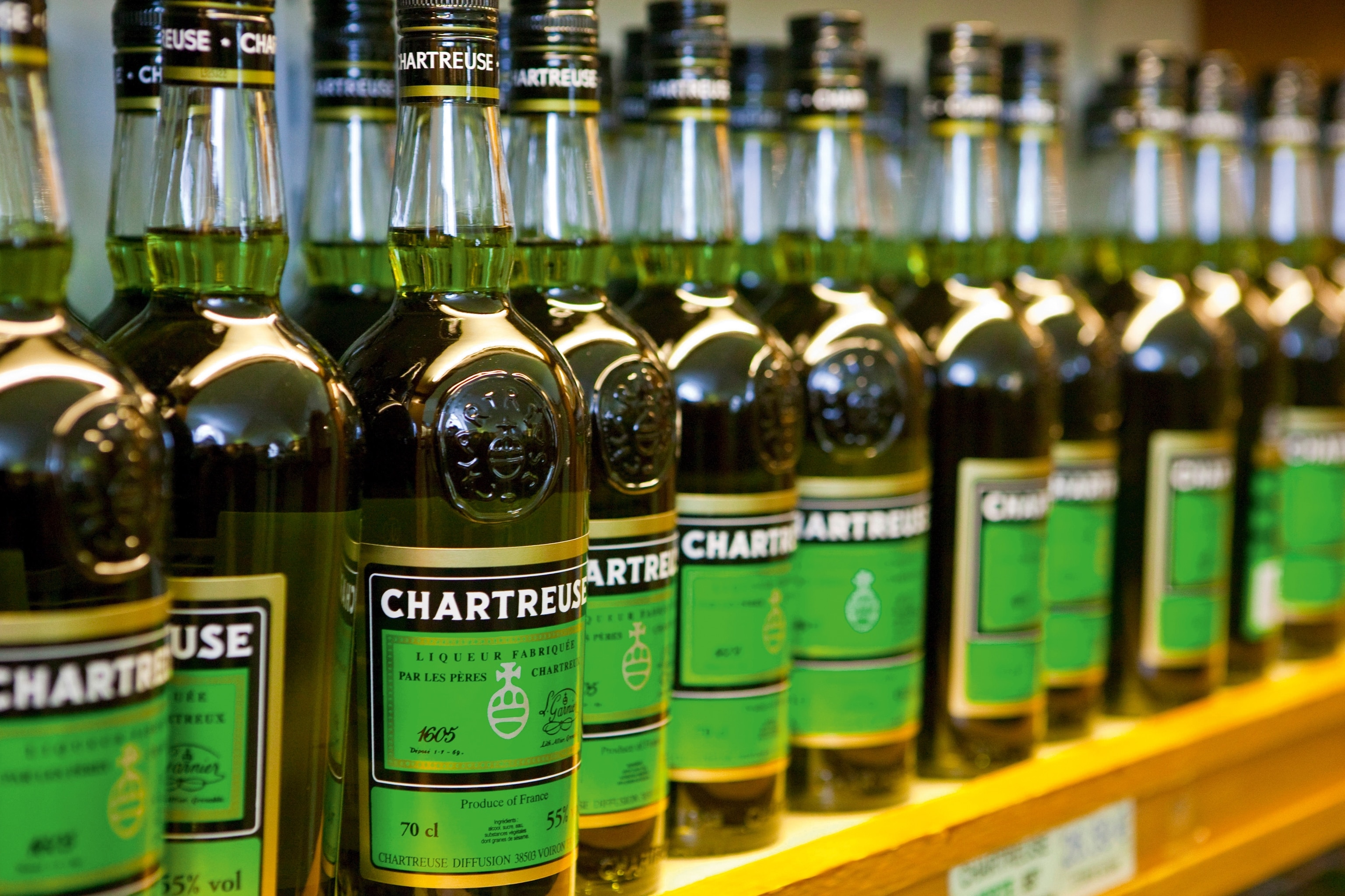 Bottles of chartreuse