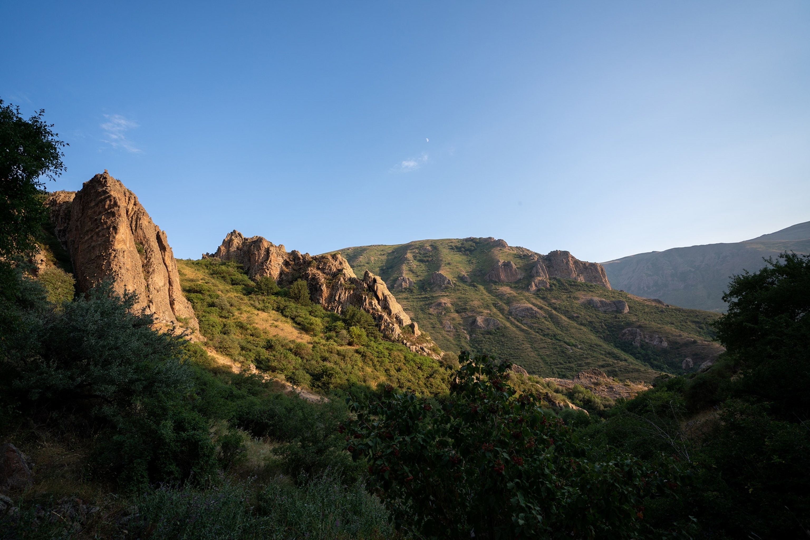 View of mountains along the Arch Trail