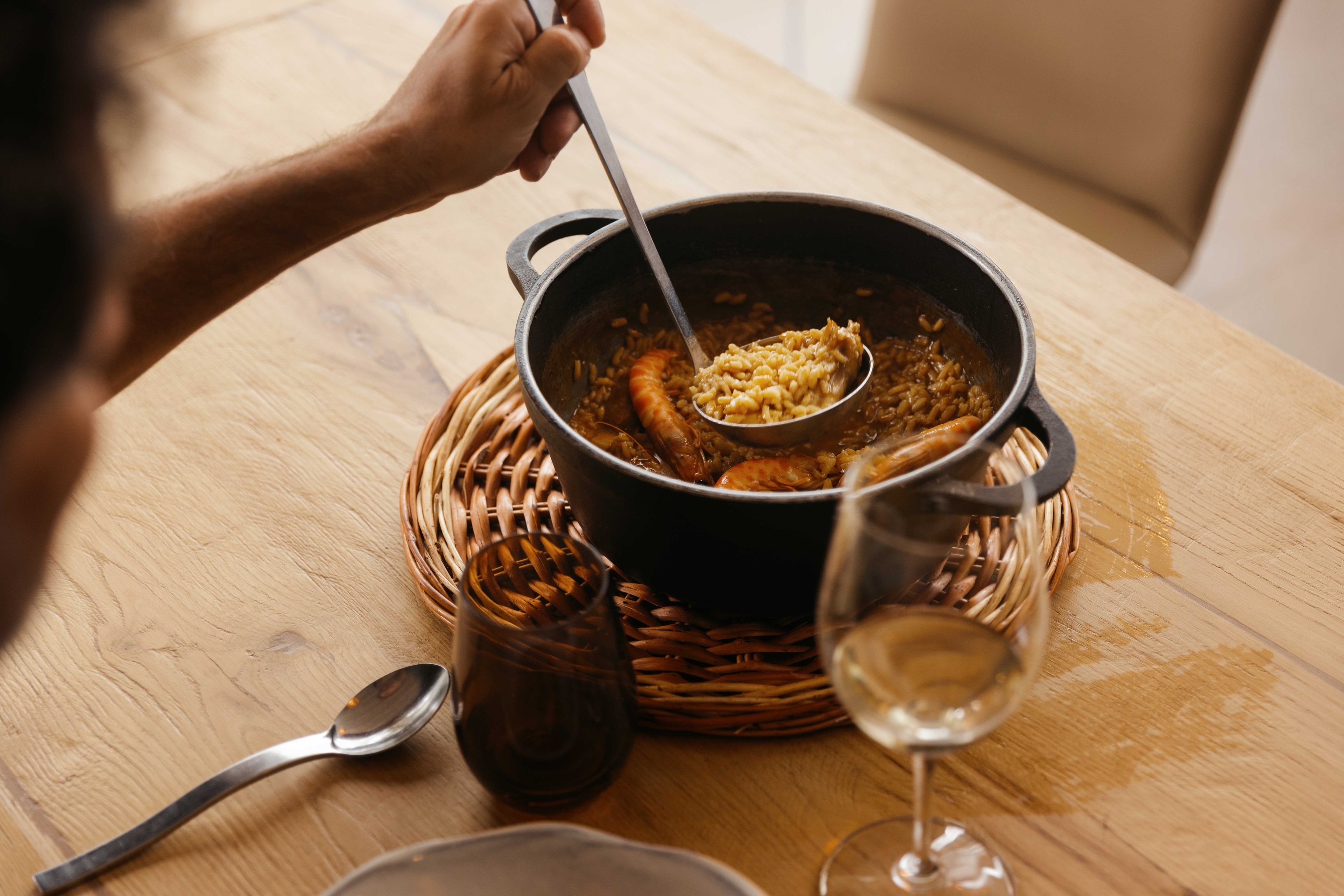  Rice in a pan