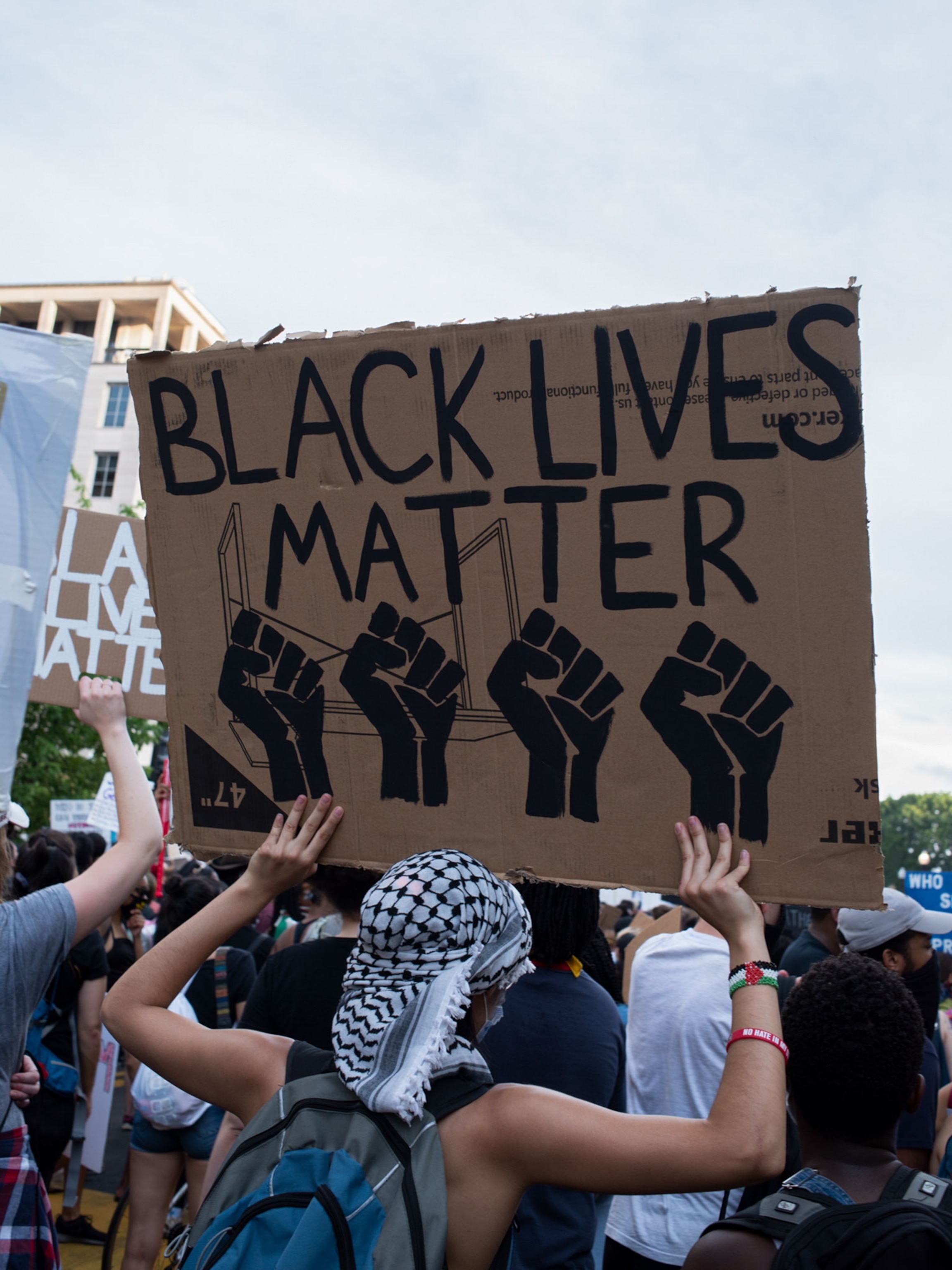 a protester in Washington D.C.