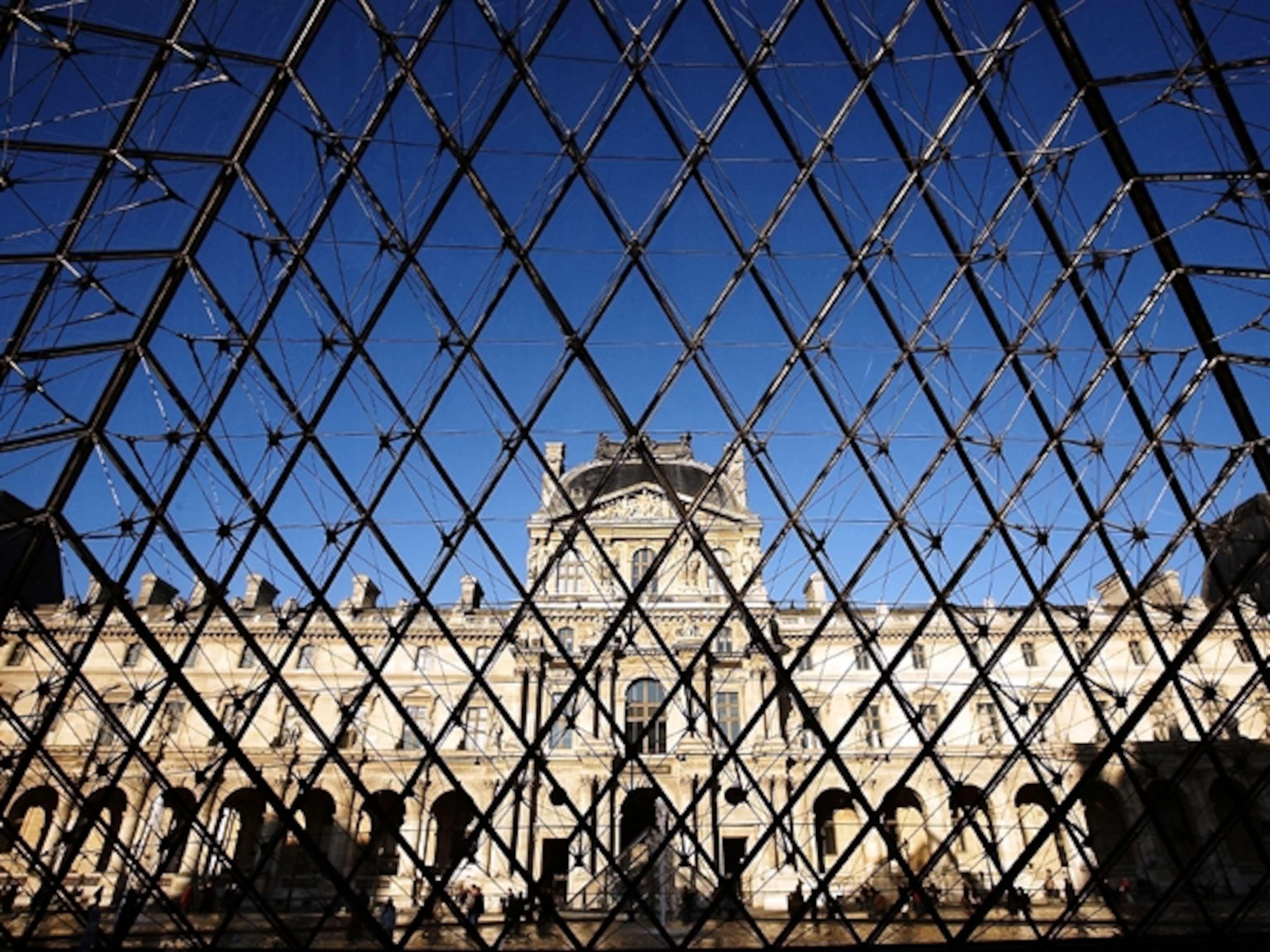 Inside the Lourve Pyramid