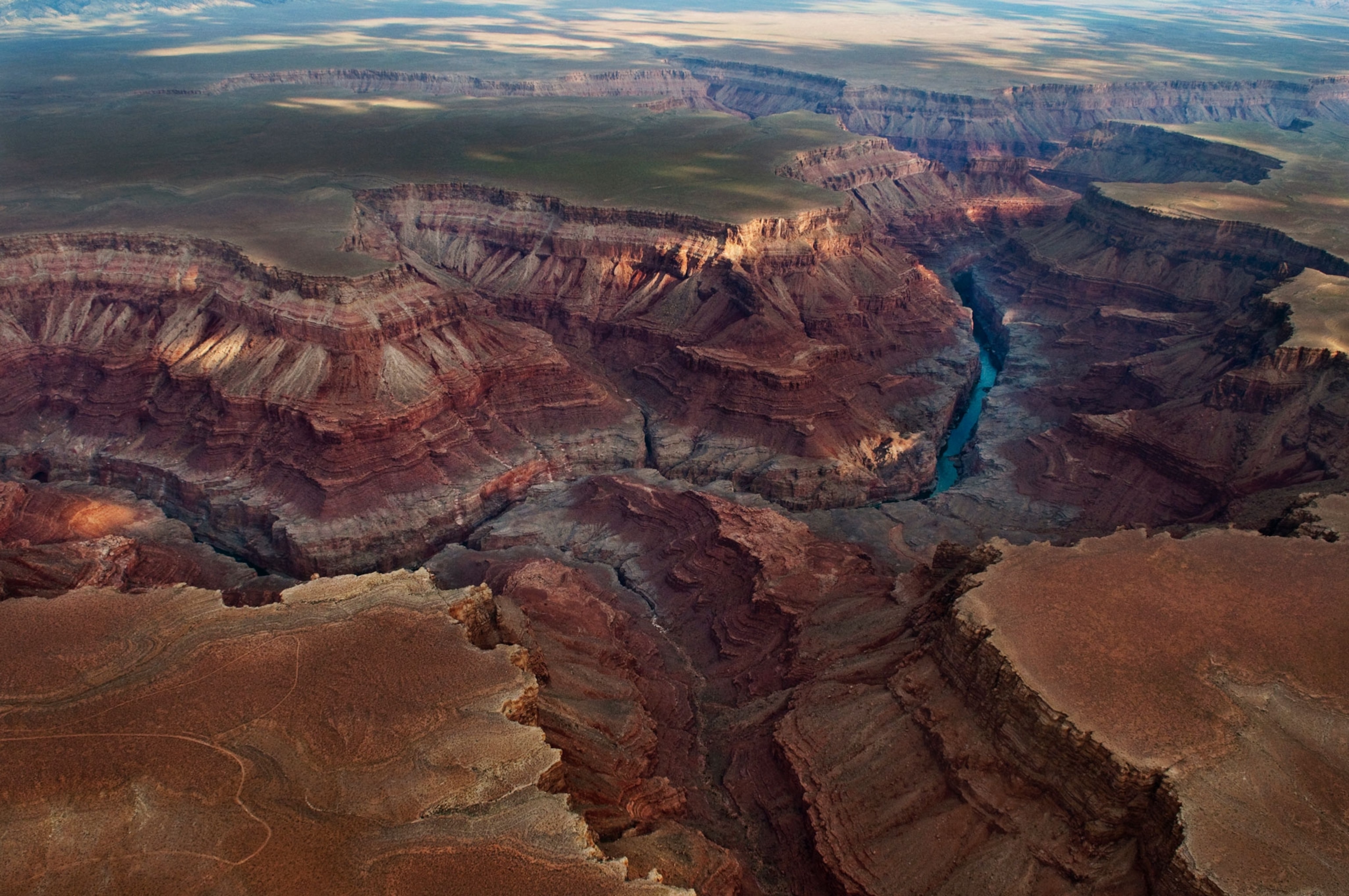 Marble Canyon at dawn over the Navajo Reservation in from Grand Canyon National Park