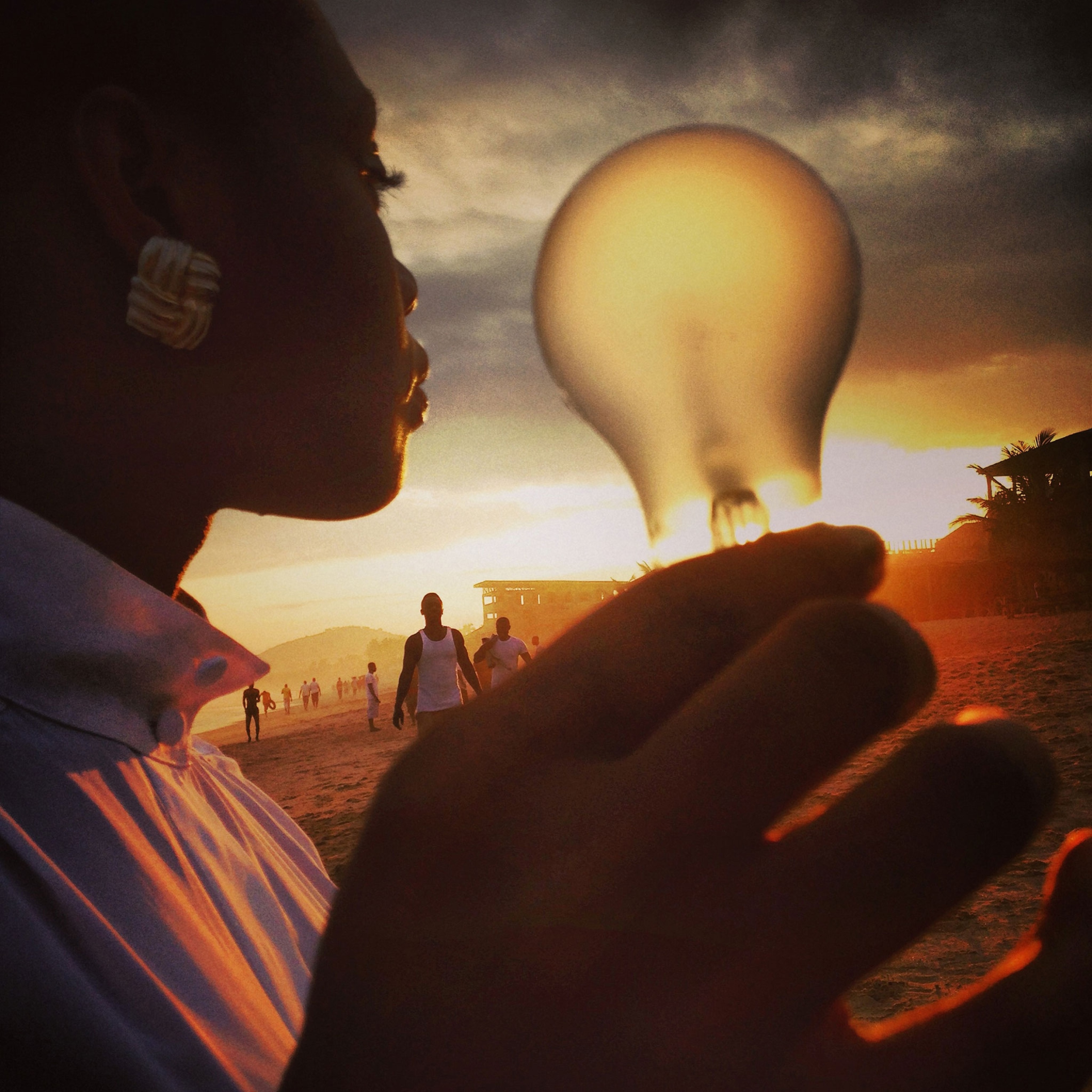Sena who has a brilliant idea. Kokrobite, Ghana