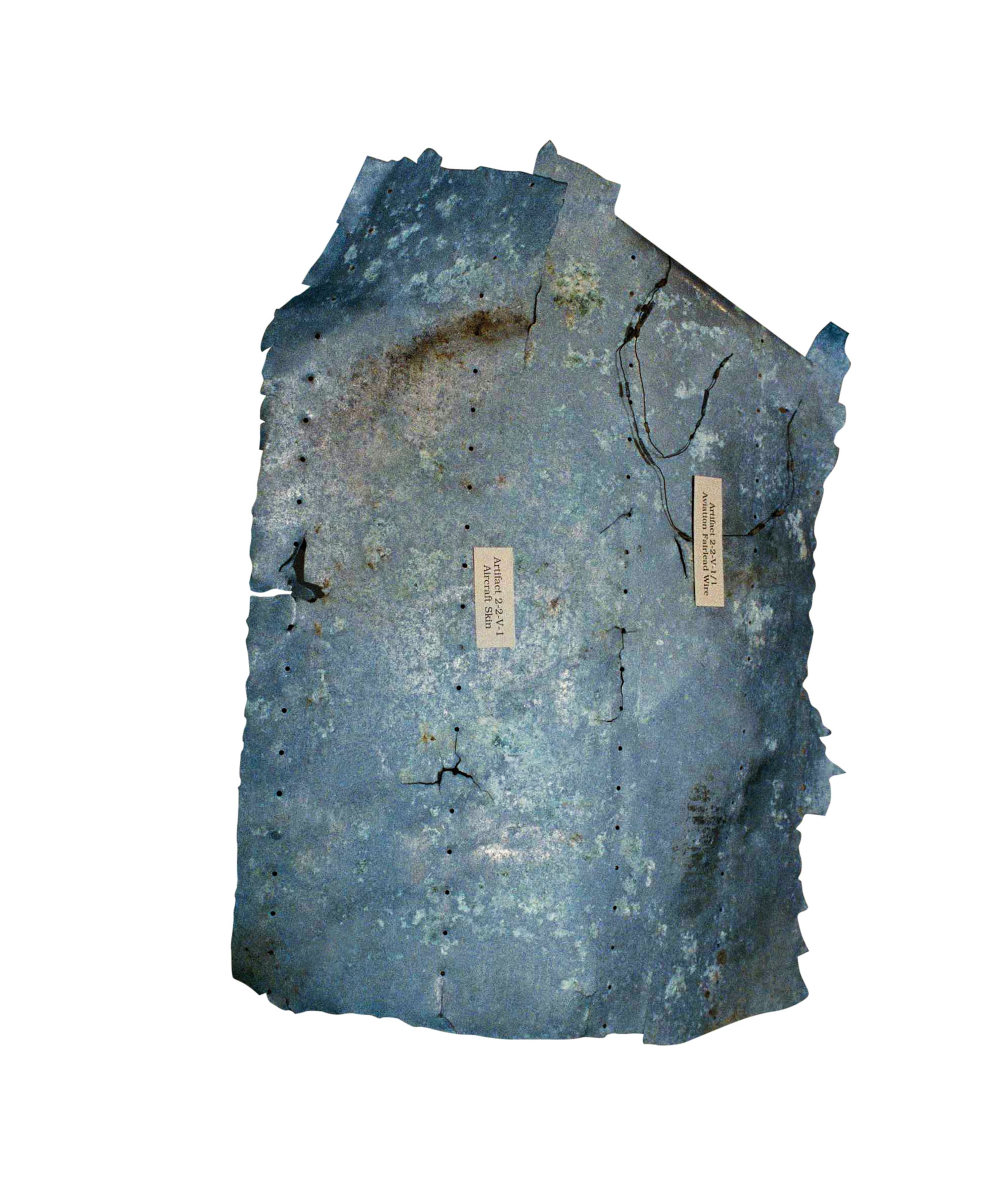 a section of repaired fuselage that TIGHAR believes could have come from the Electra