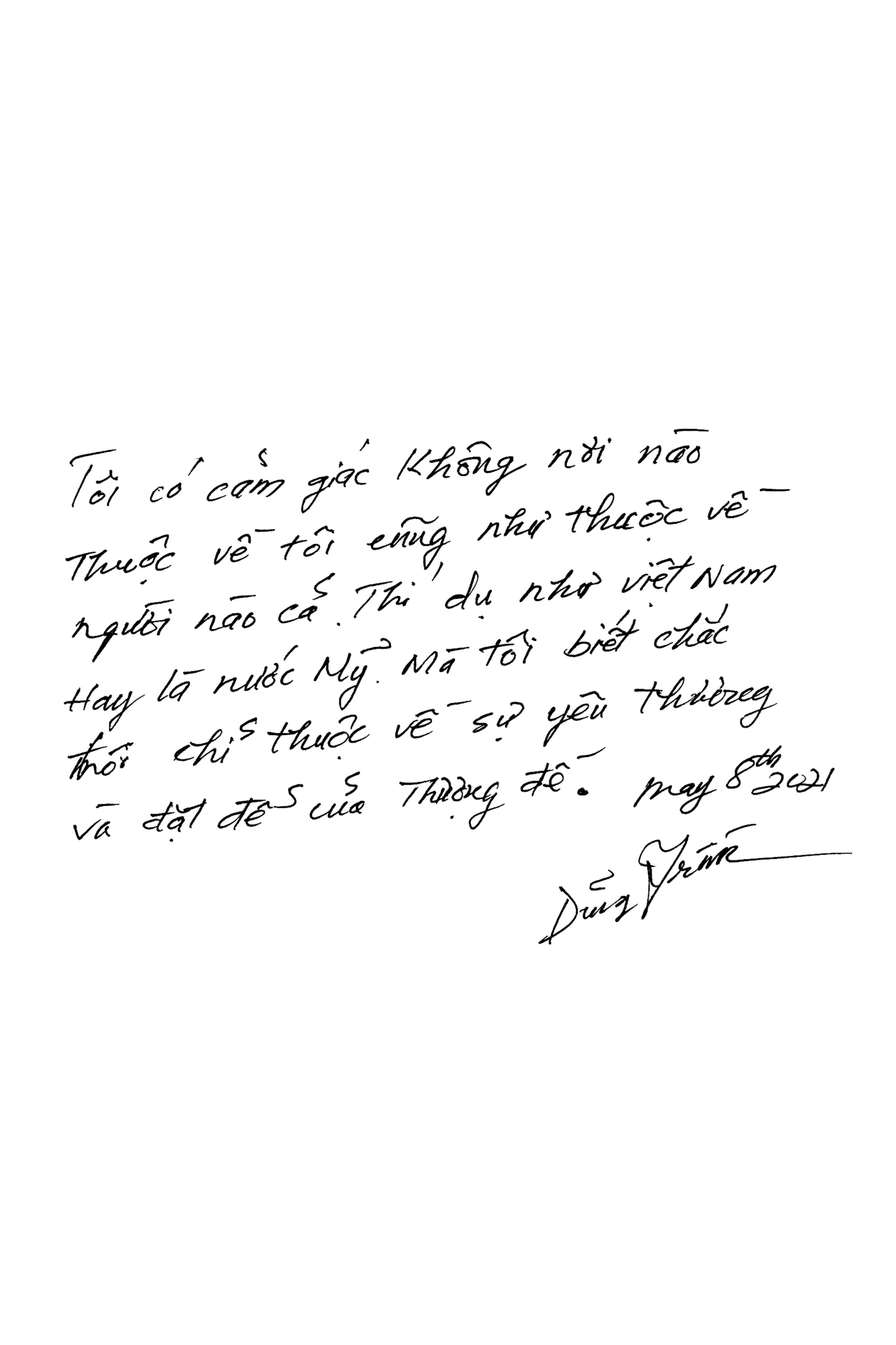 handwritten note
