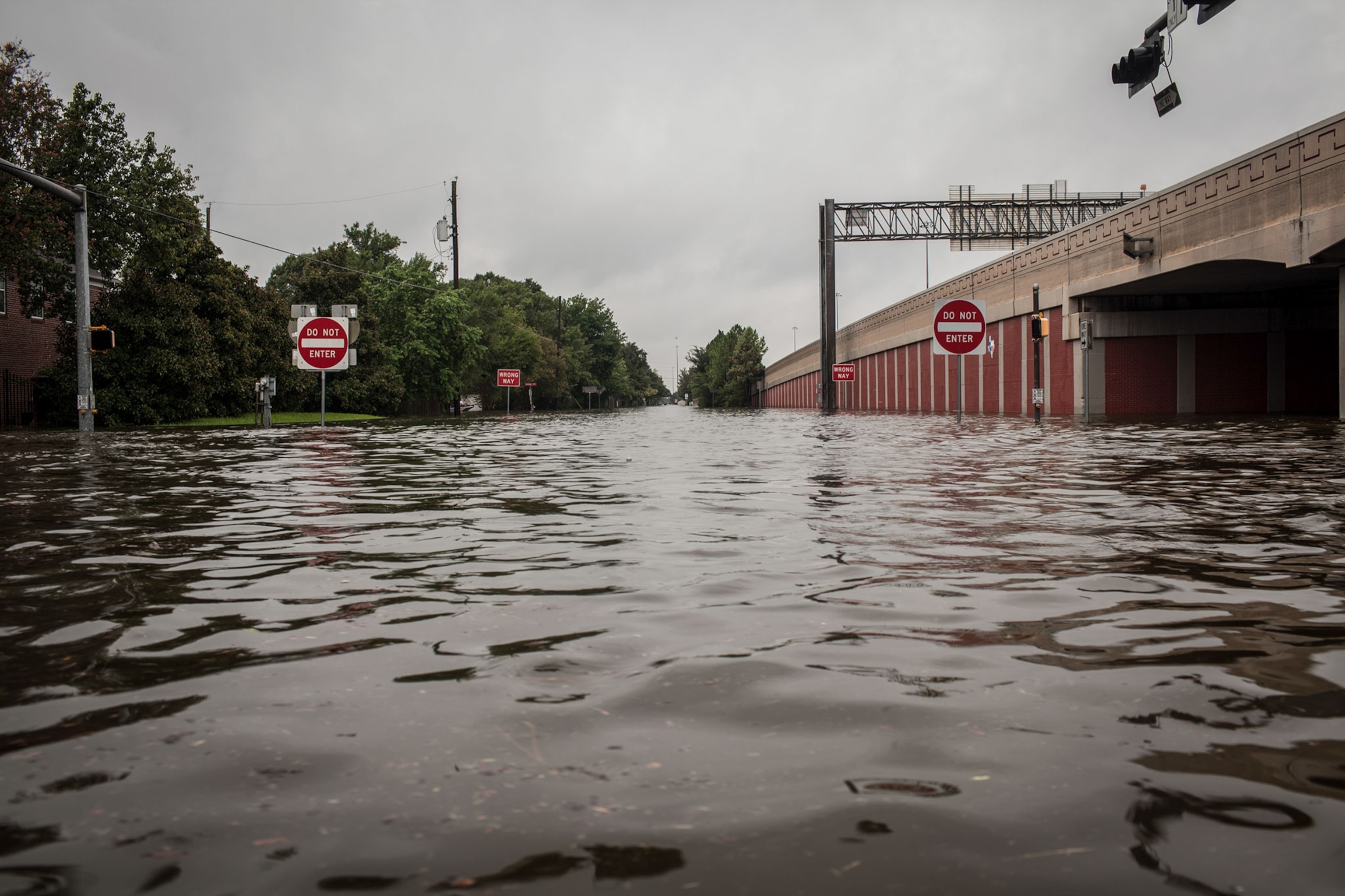 a flooded street