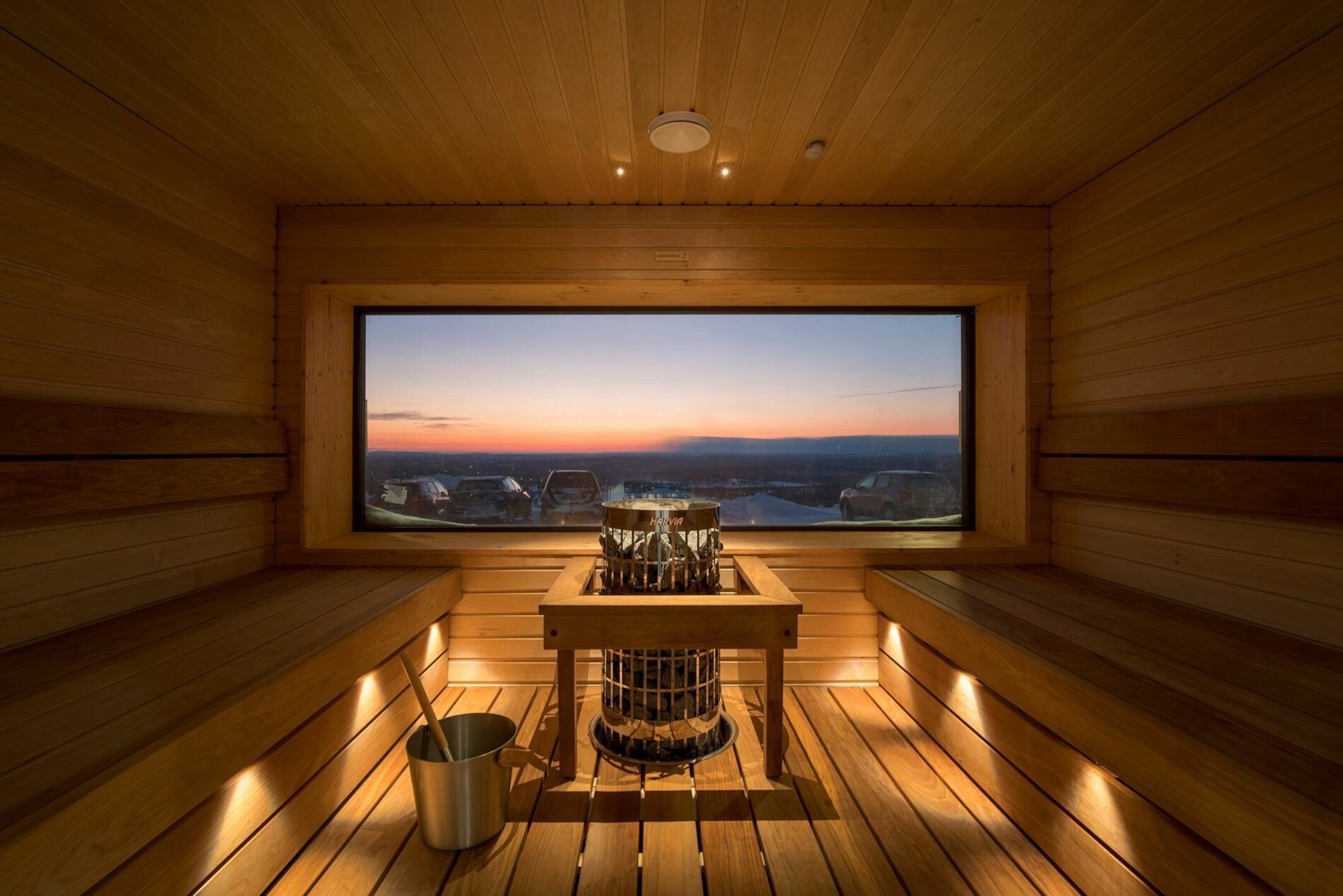 A sauna.