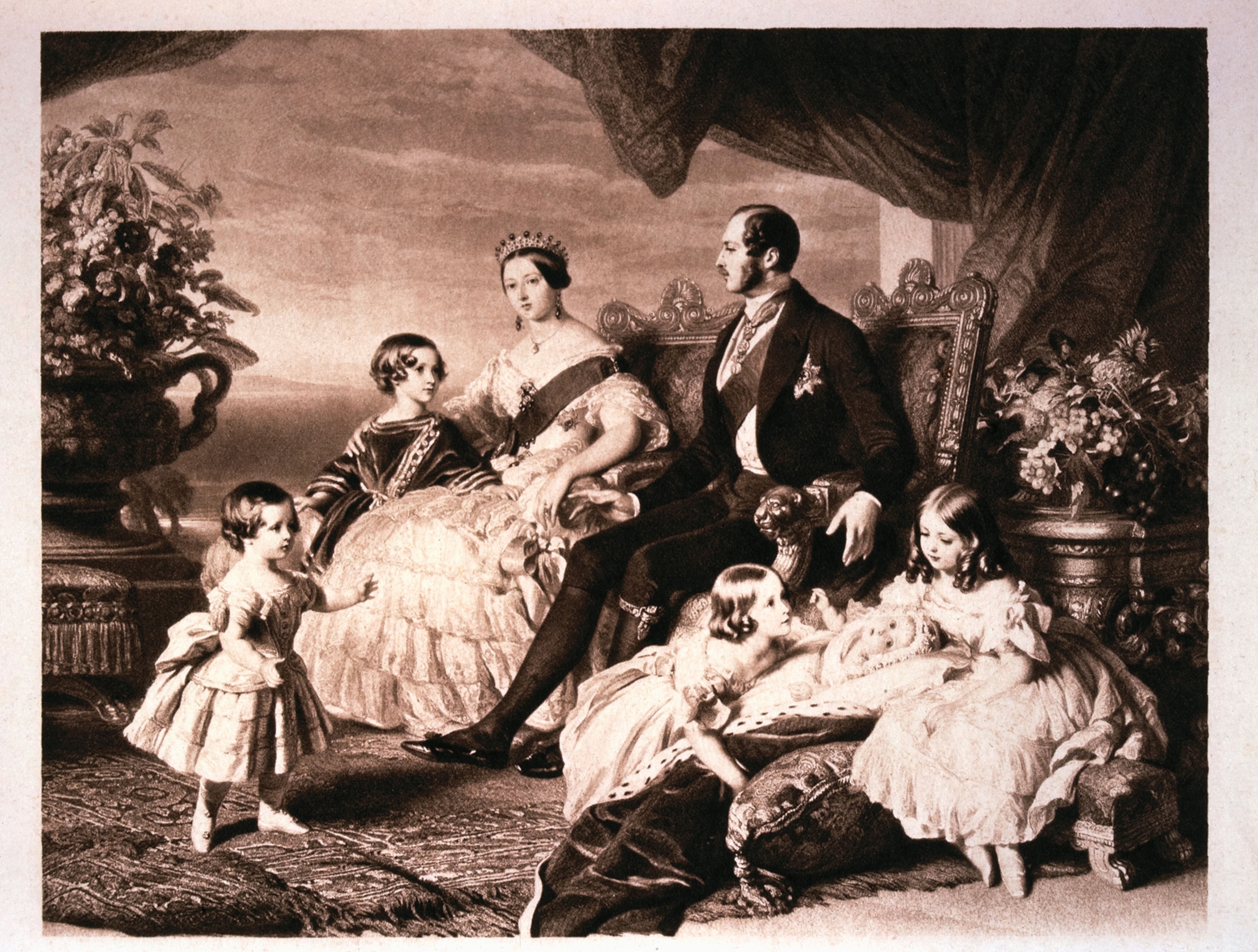 Queen Victoria with Prince Albert and Five of Their Children, 1846