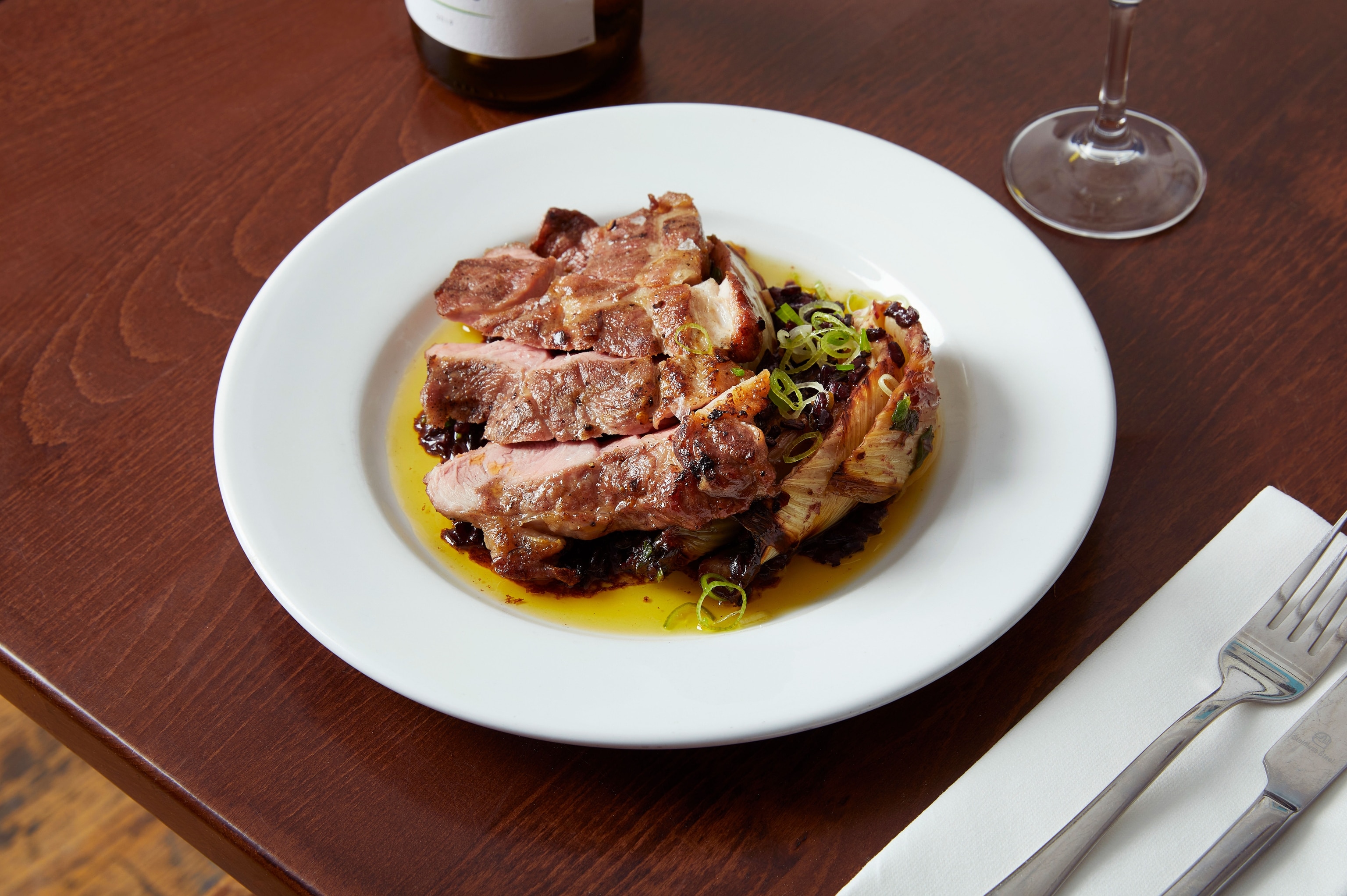 lamb roast nicely plated