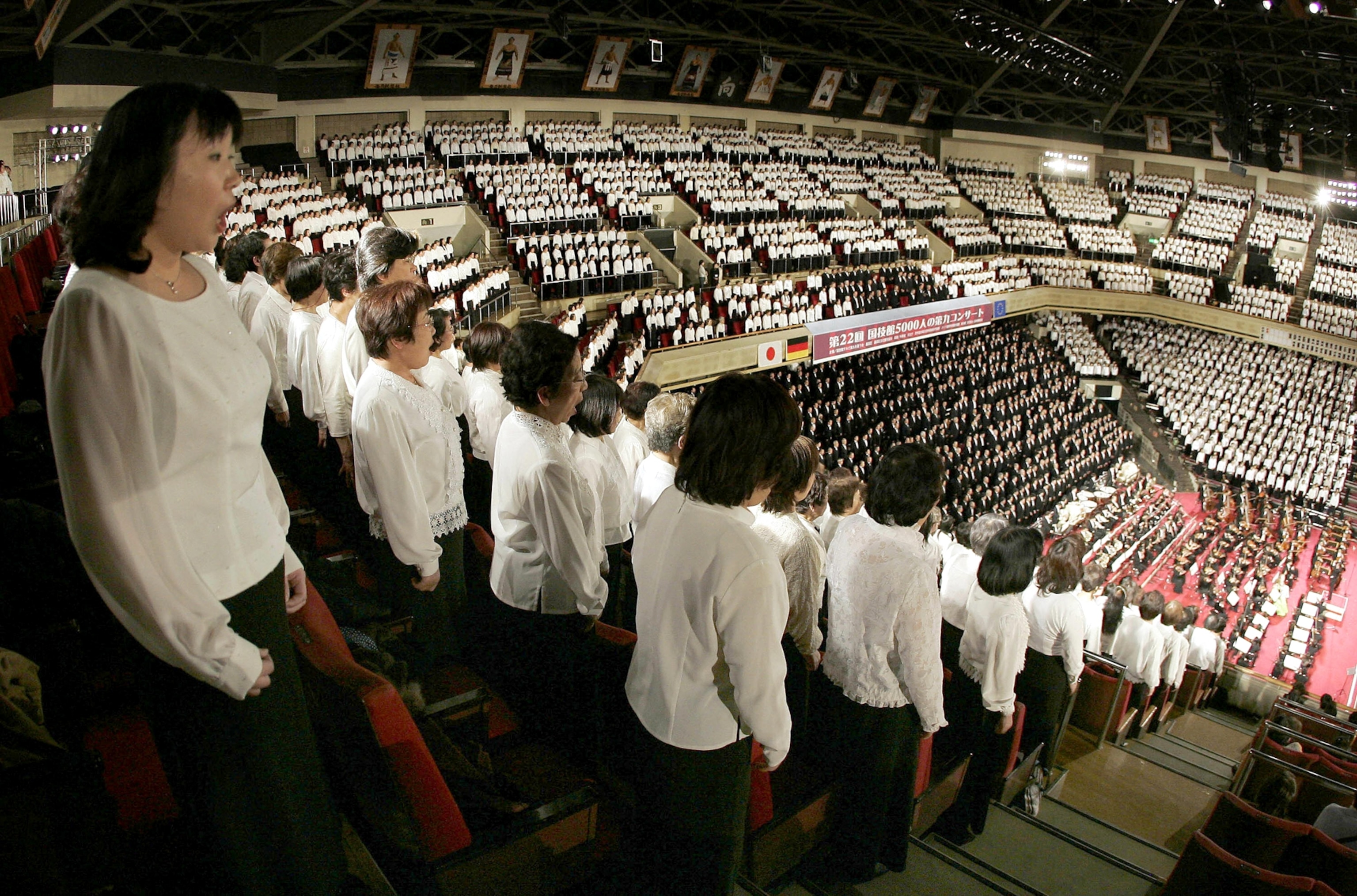 five thousand amateur chorus members sing Beethoven's Ninth Symphony in Tokyo