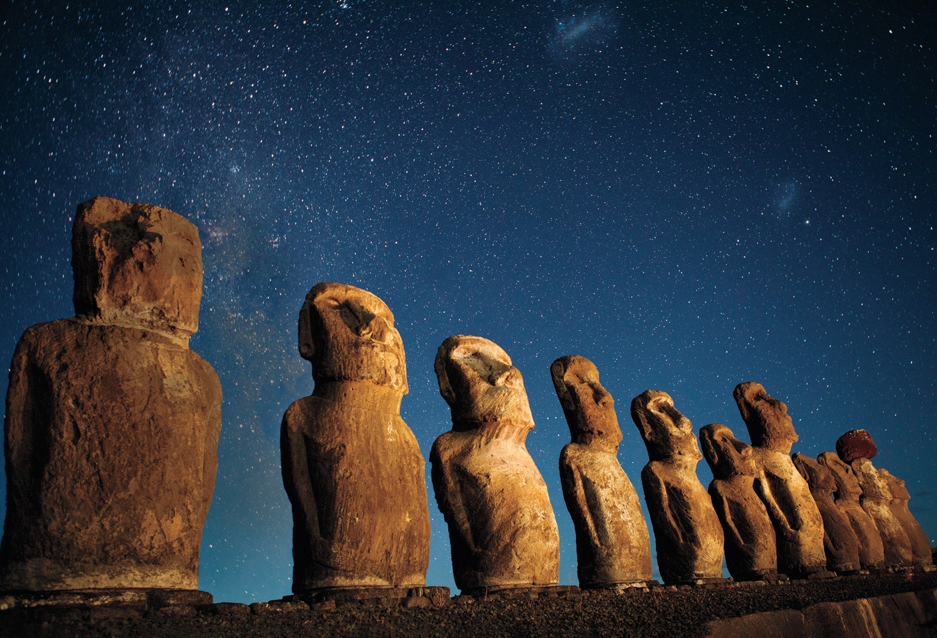No records exist to explain Easter Island’s monolithic statues, the moai.