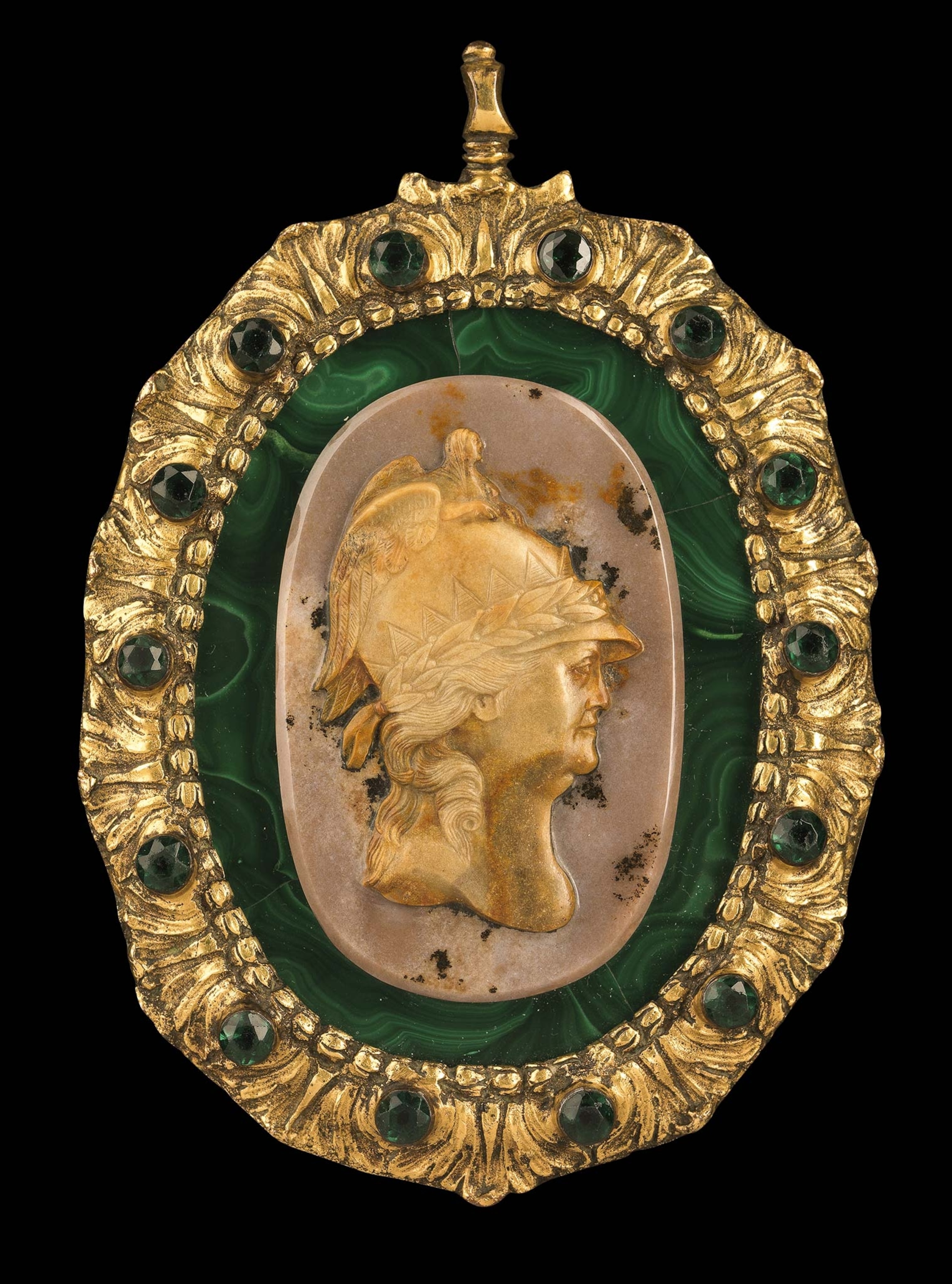 Catherine II as Minerva, Roman goddess of wisdom and war, in an 18th century cameo.