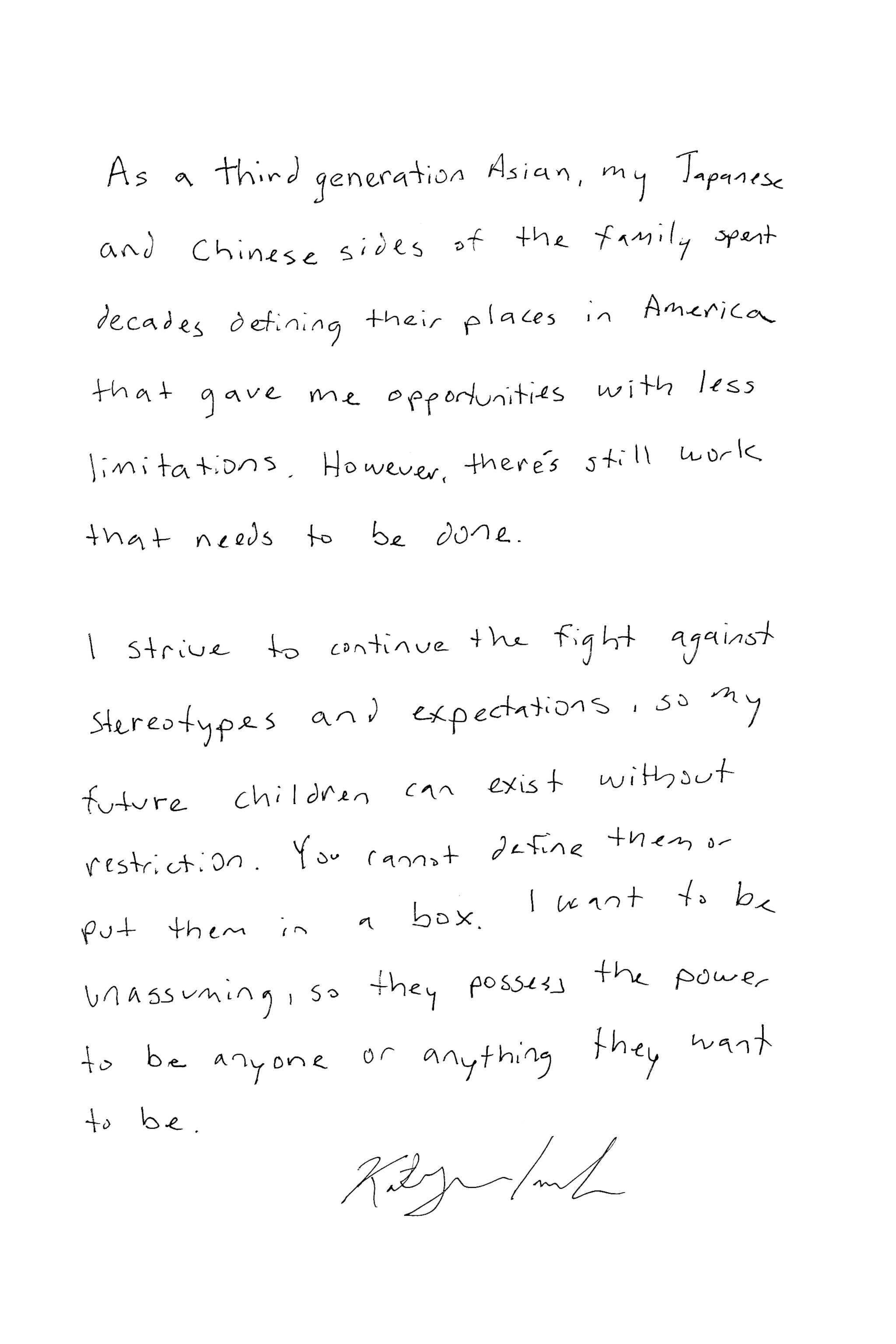 handwritten quote