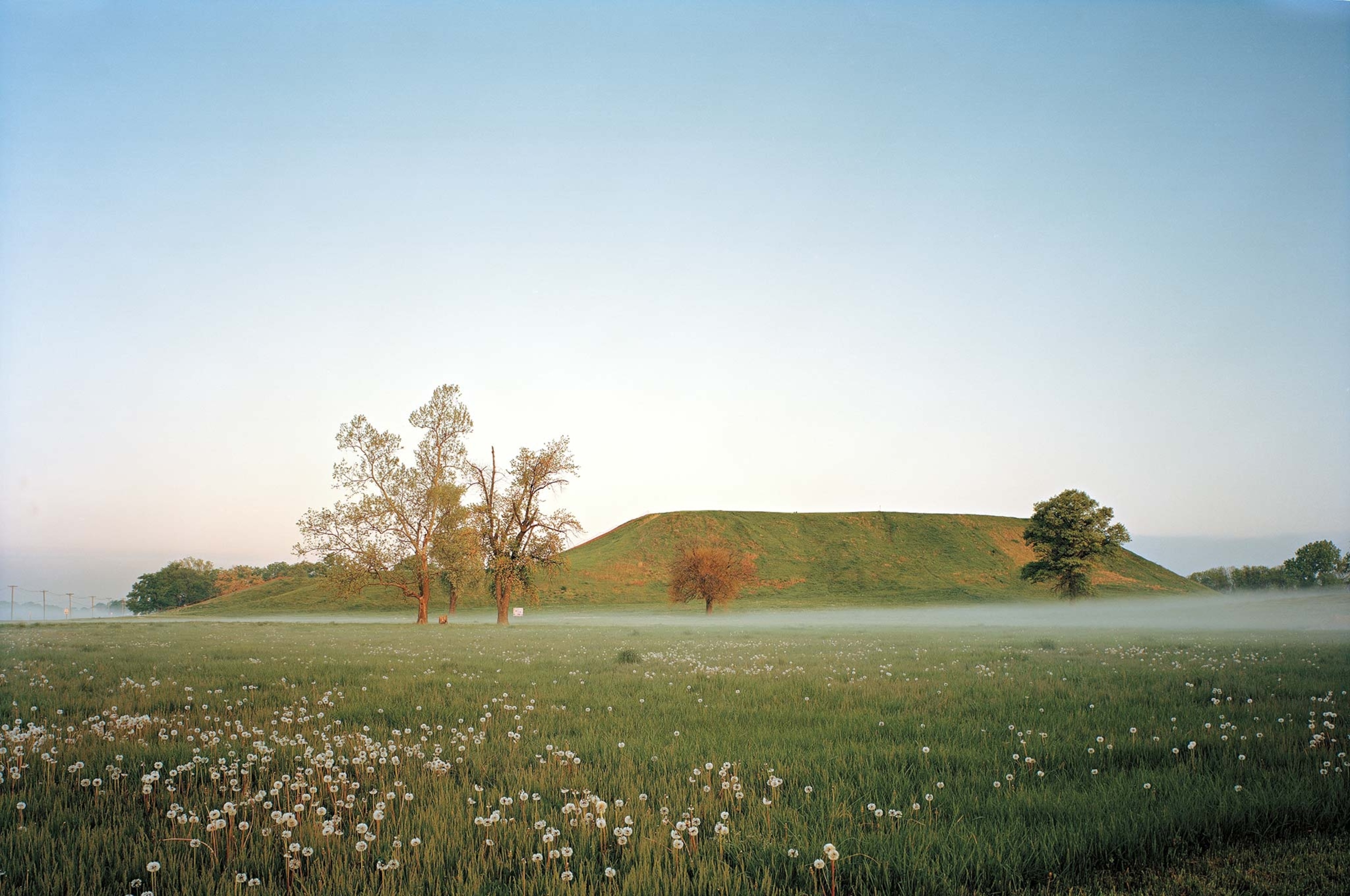 As tall as a nine-story building, Monks Mound is the largest structure still standing in Cahokia.