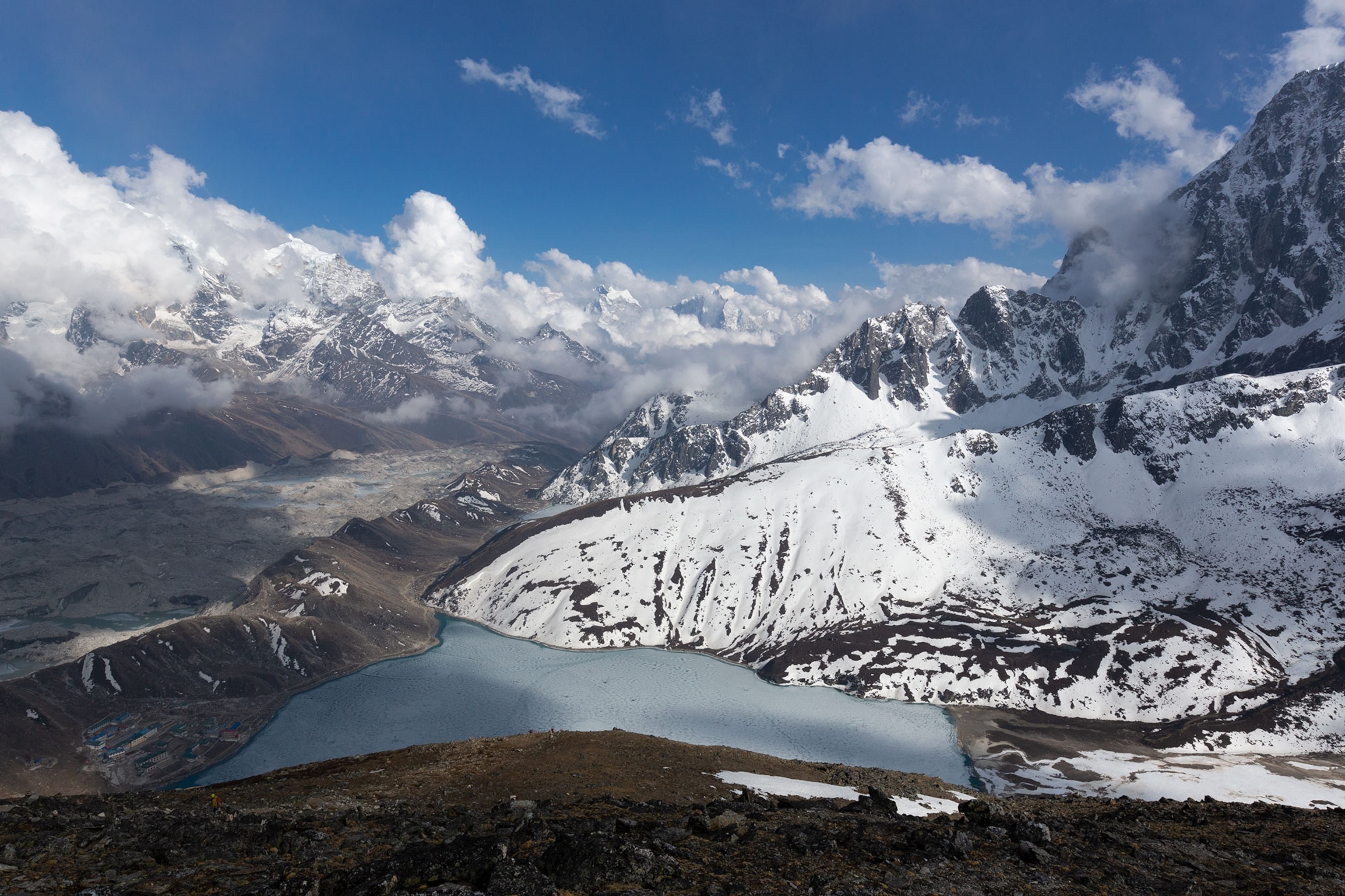 Gokyo village and the Gokyo Lake