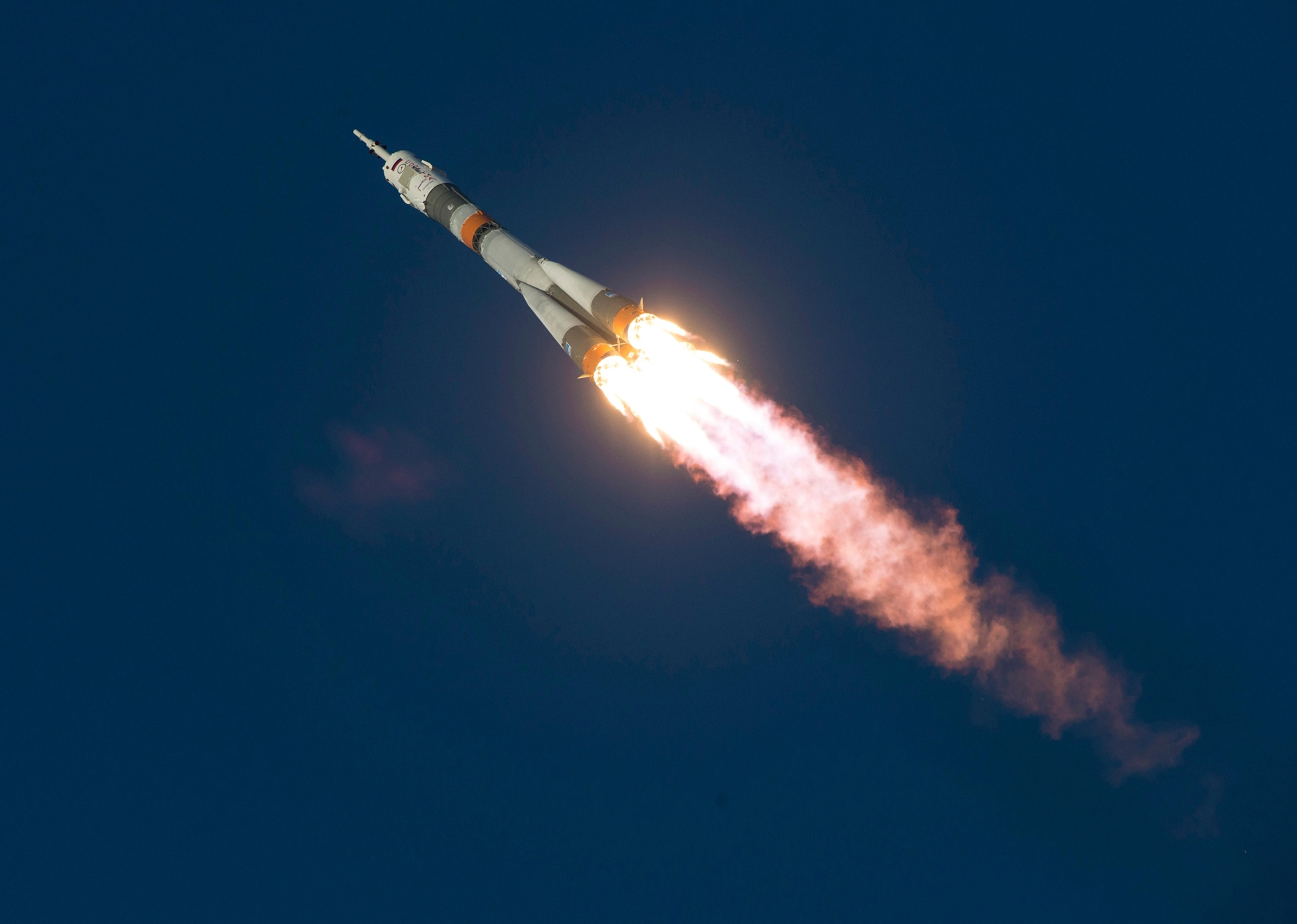 a rocket soaring through the air.