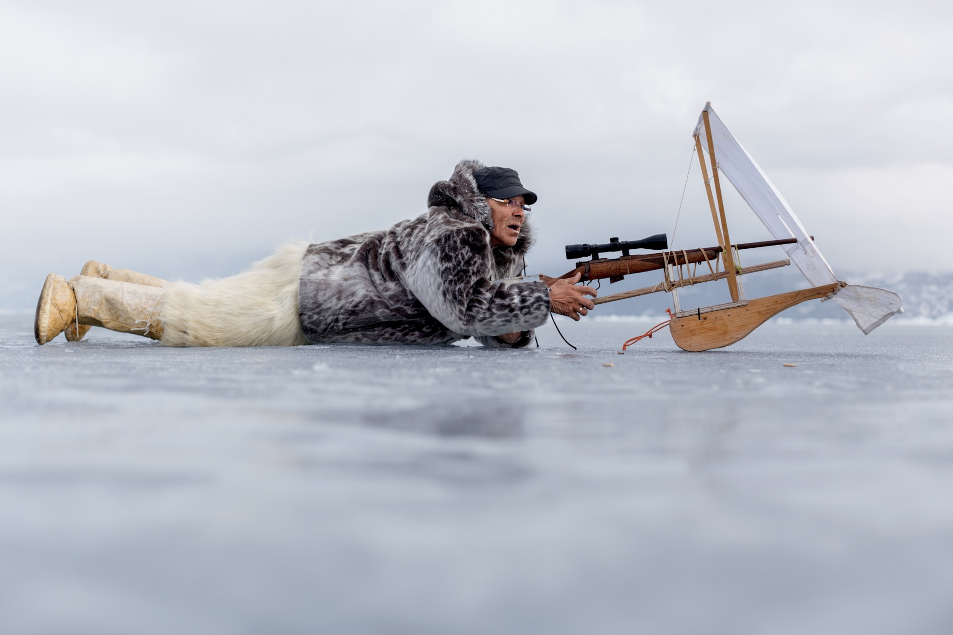 a man hunting seals