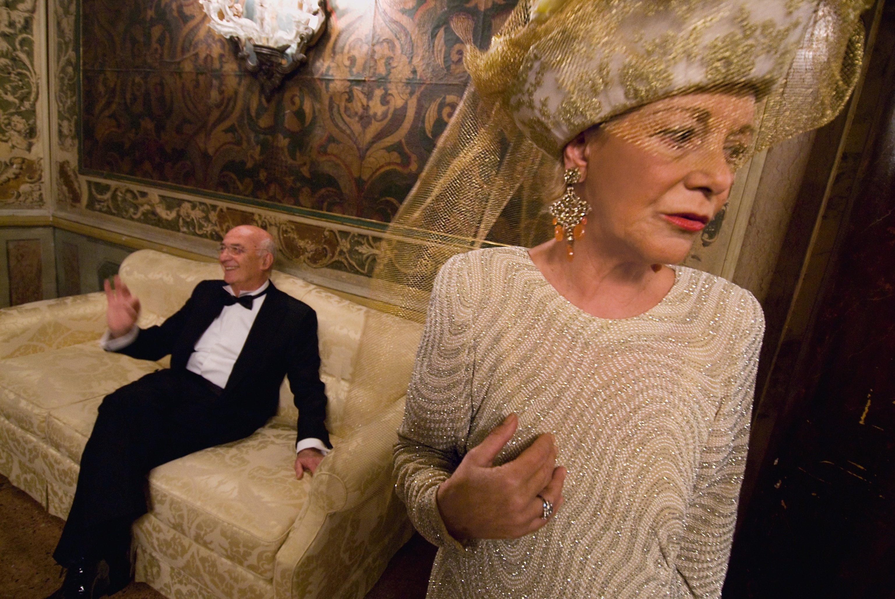 a couple at the Casino of Venice