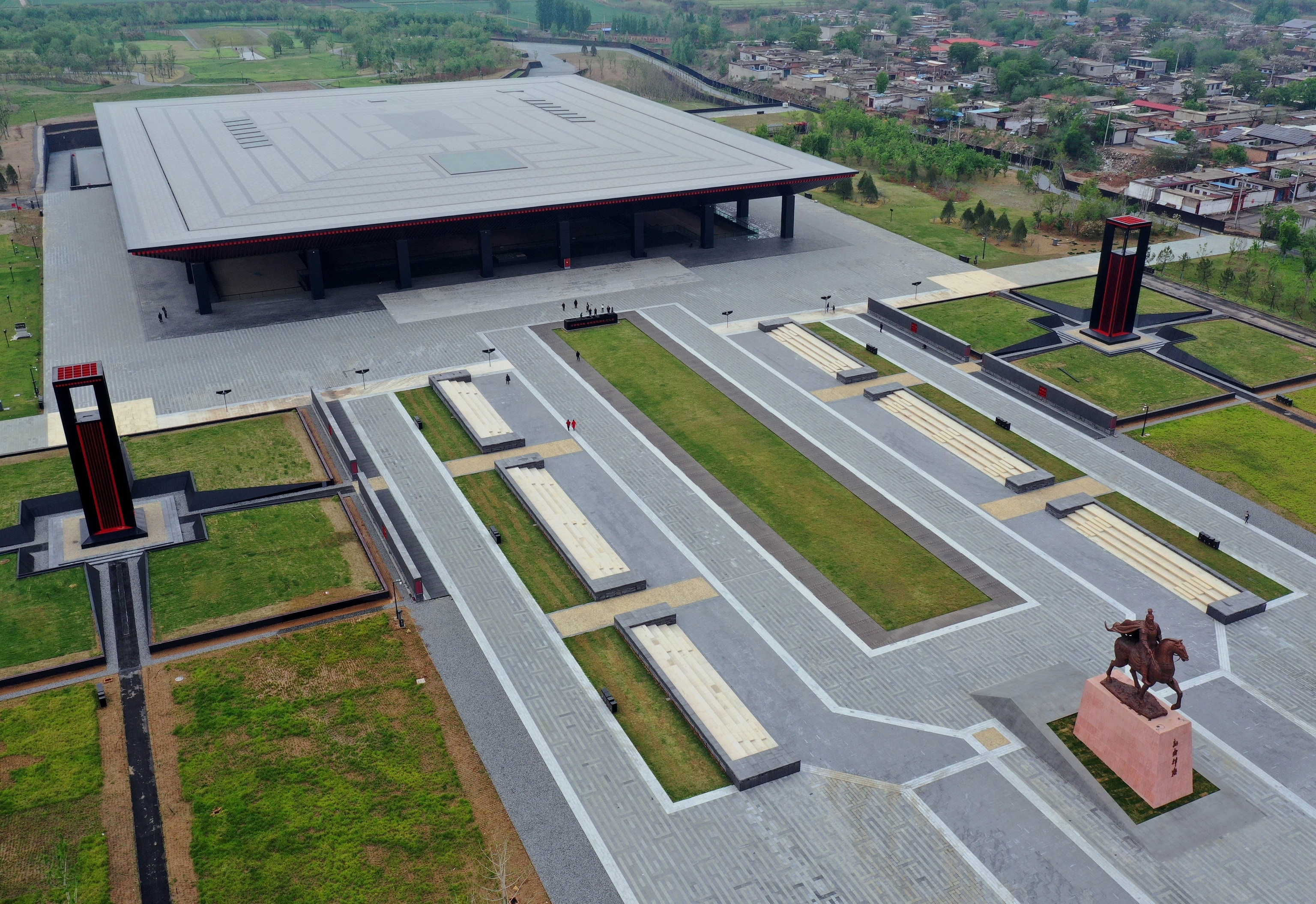 aerial of the Cao Cao mausoleum museum