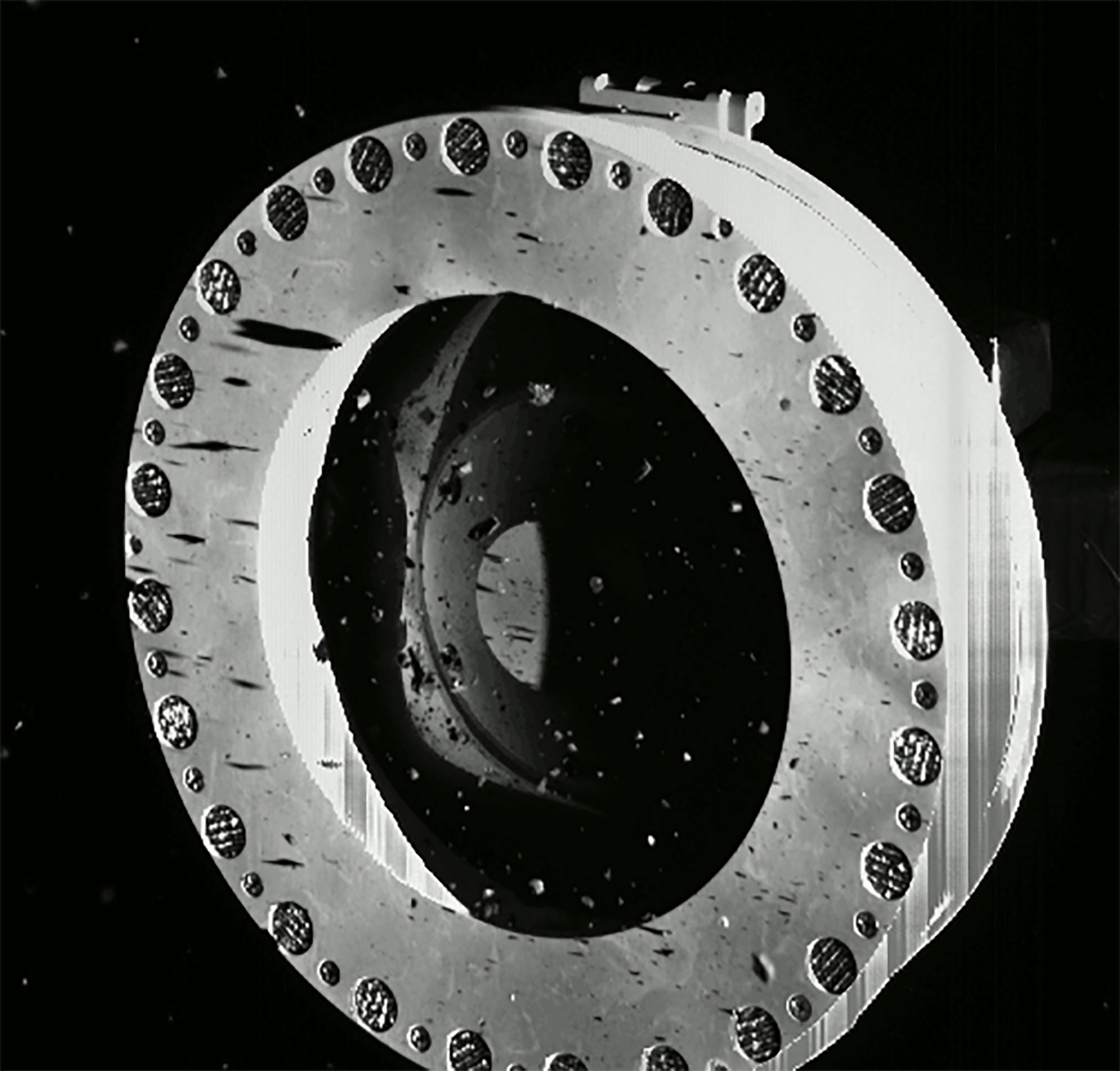Spacecraft sample collector leaking