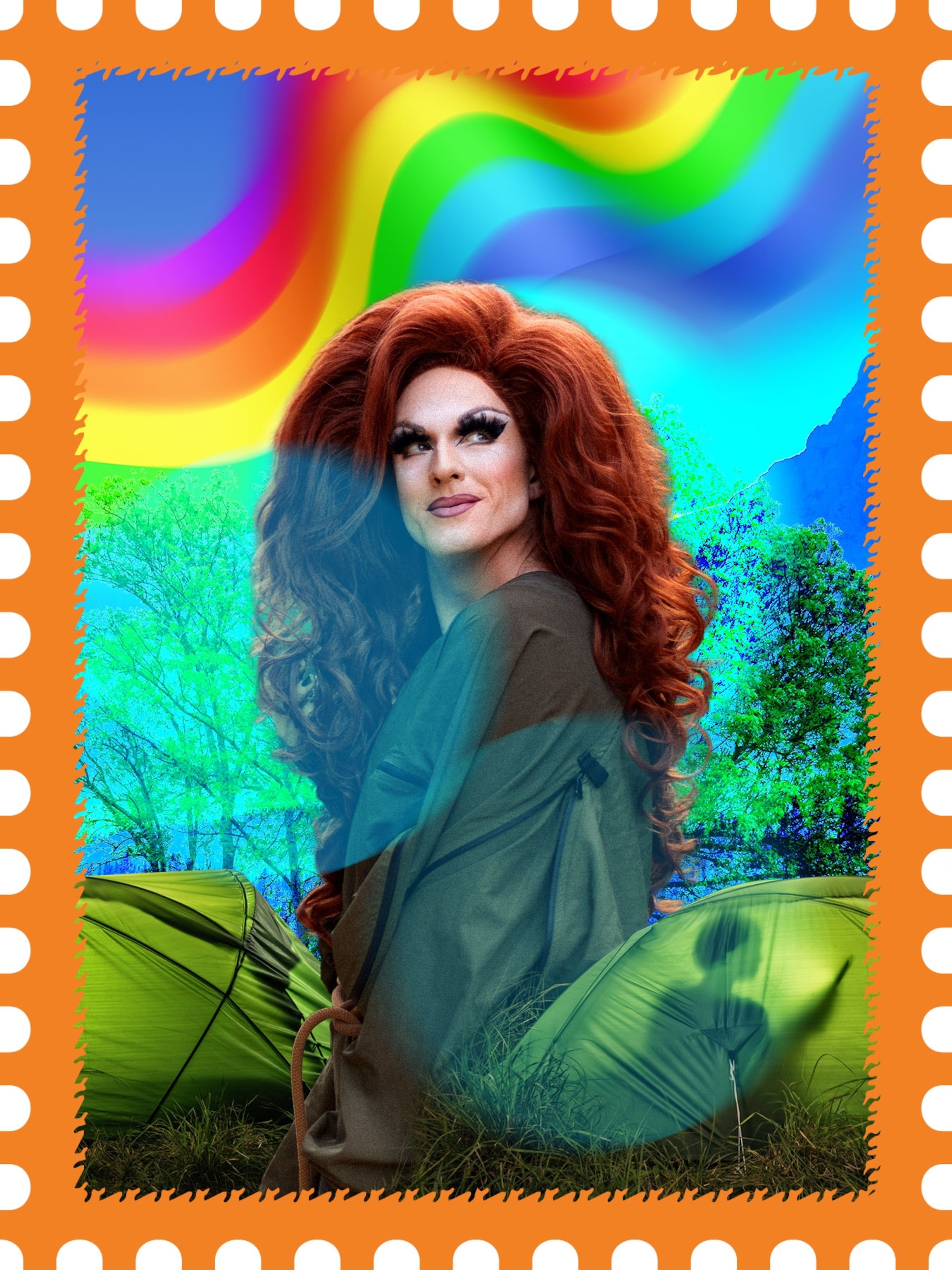 Photo illustration of Pattie Gonia