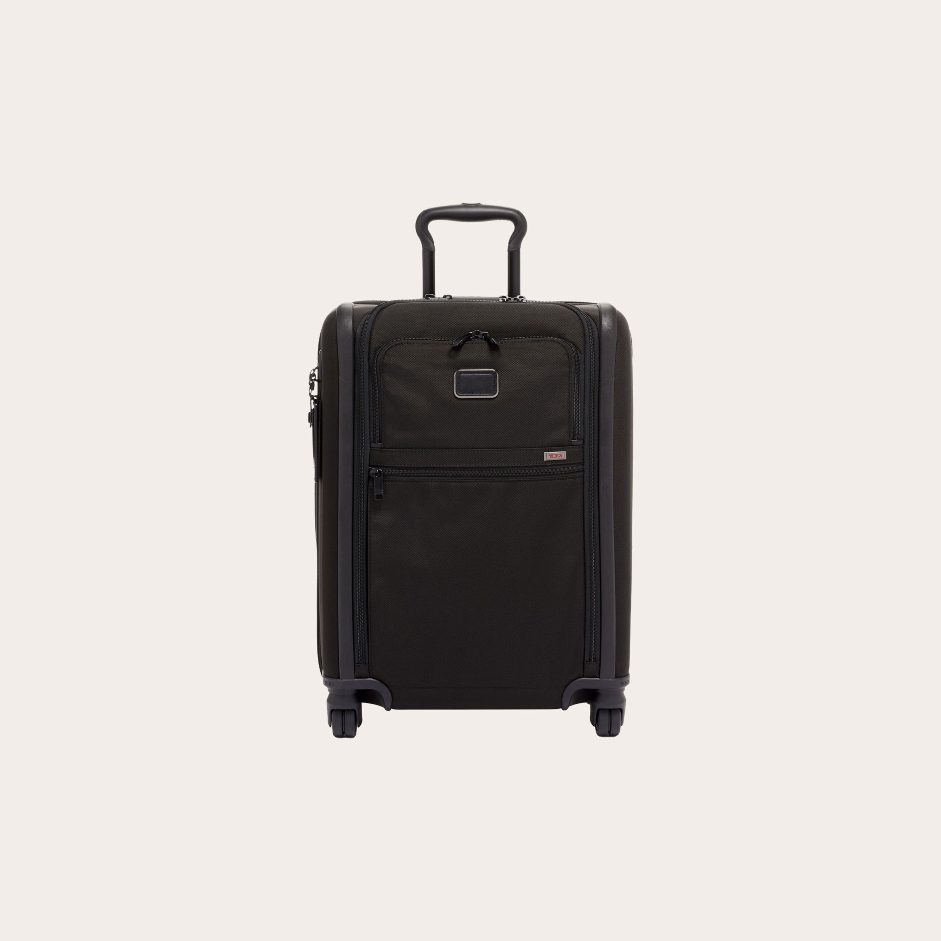 Black Tumi Carry-on suit case. 