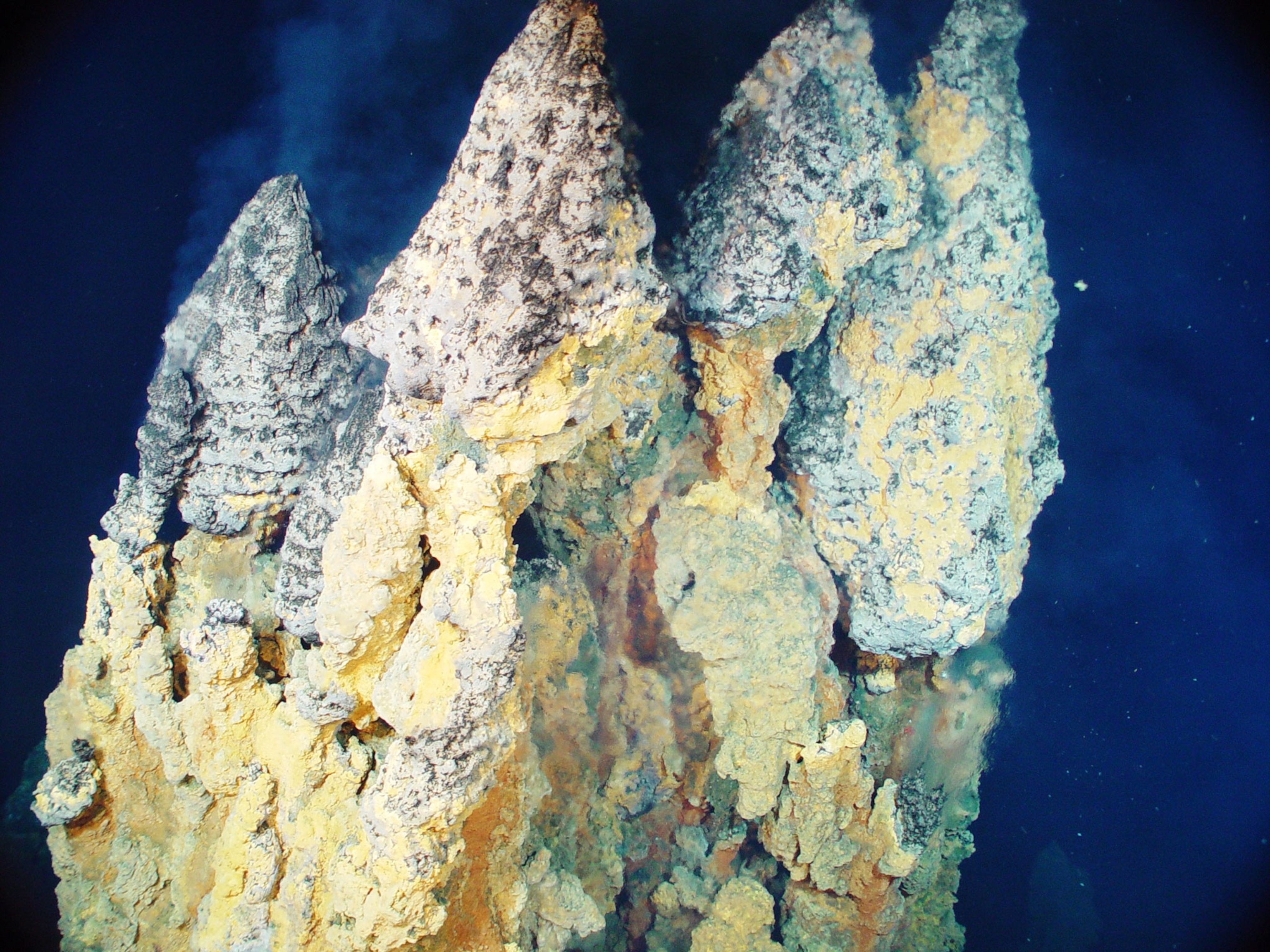 hydrothermal vent "smoker" chimneys