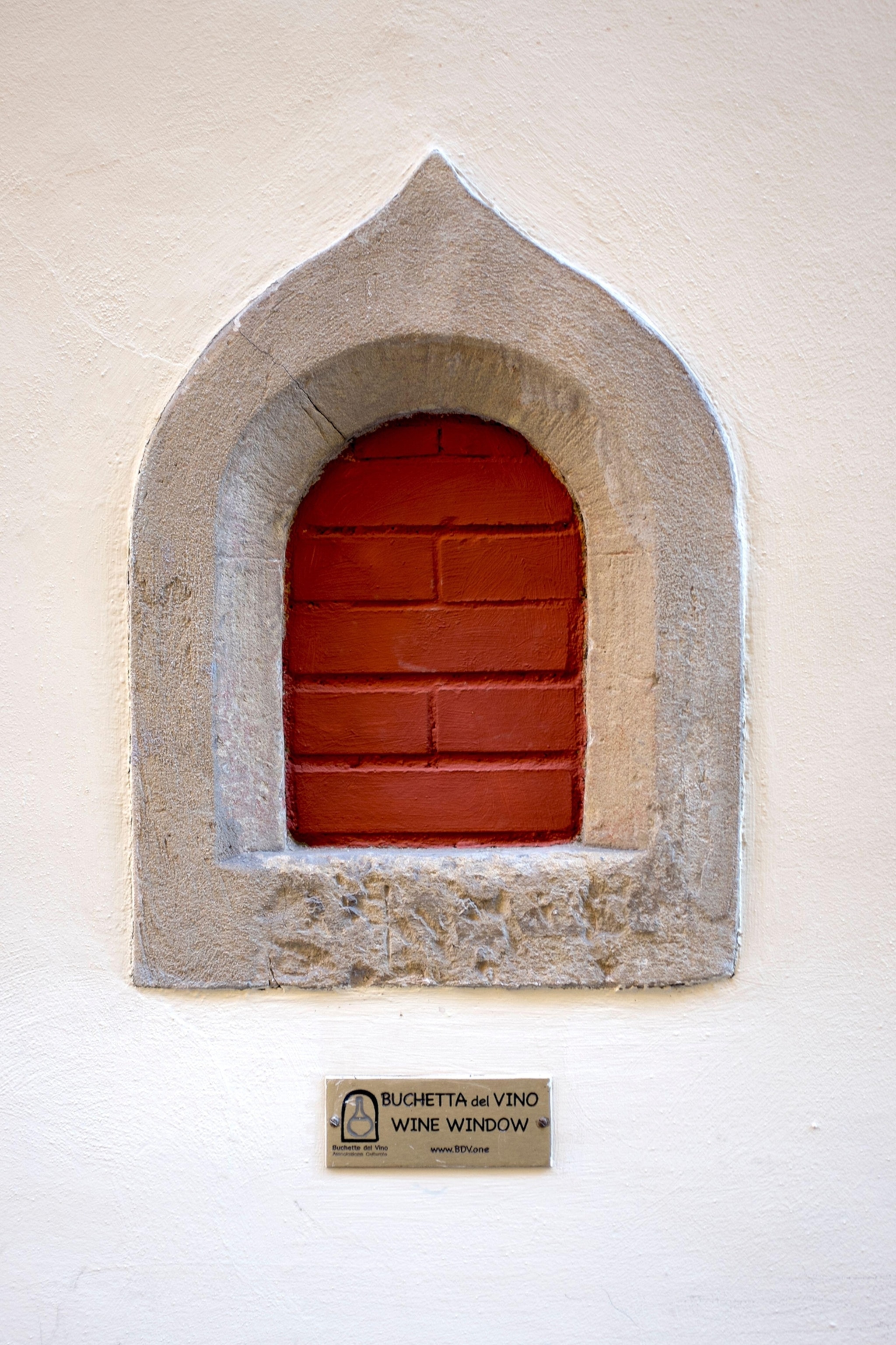 Historic Old Wine Window or 'Buchetta Del Vino' Florence Italy