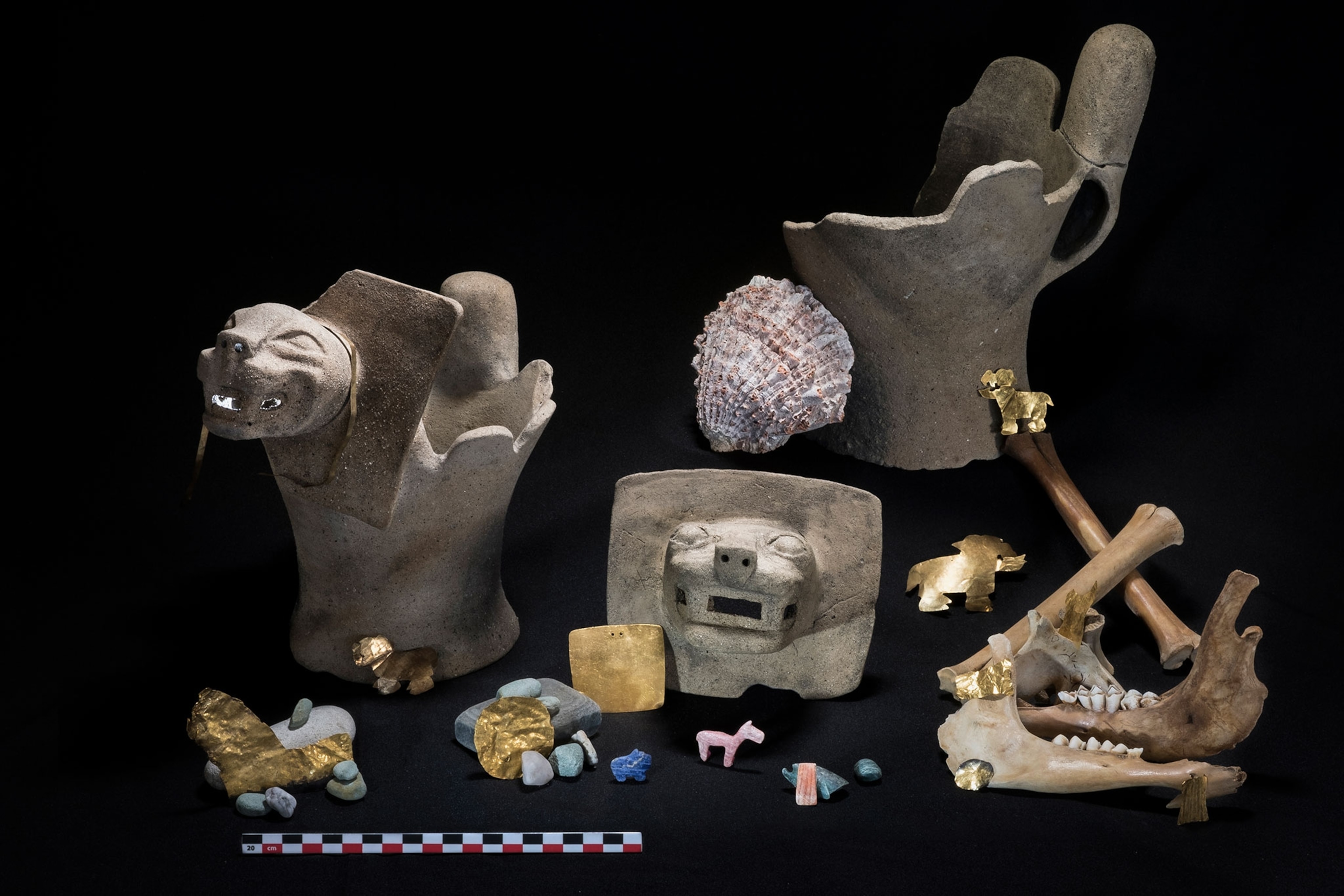 archaeologists collecting artifacts in Lake Titicaca, Bolivia