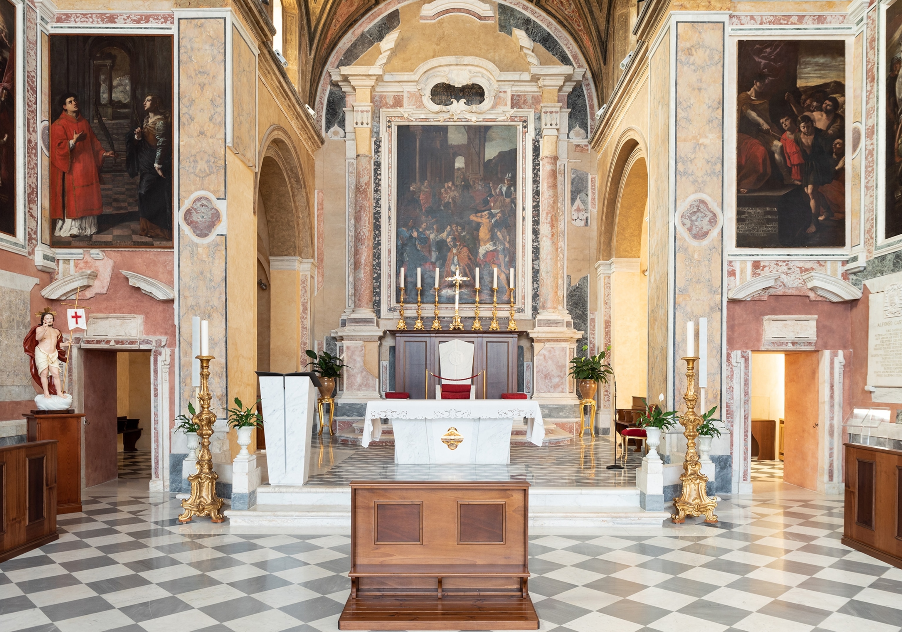 Altar of the Tempio-Duomo in Pozzuoli, Italy.
