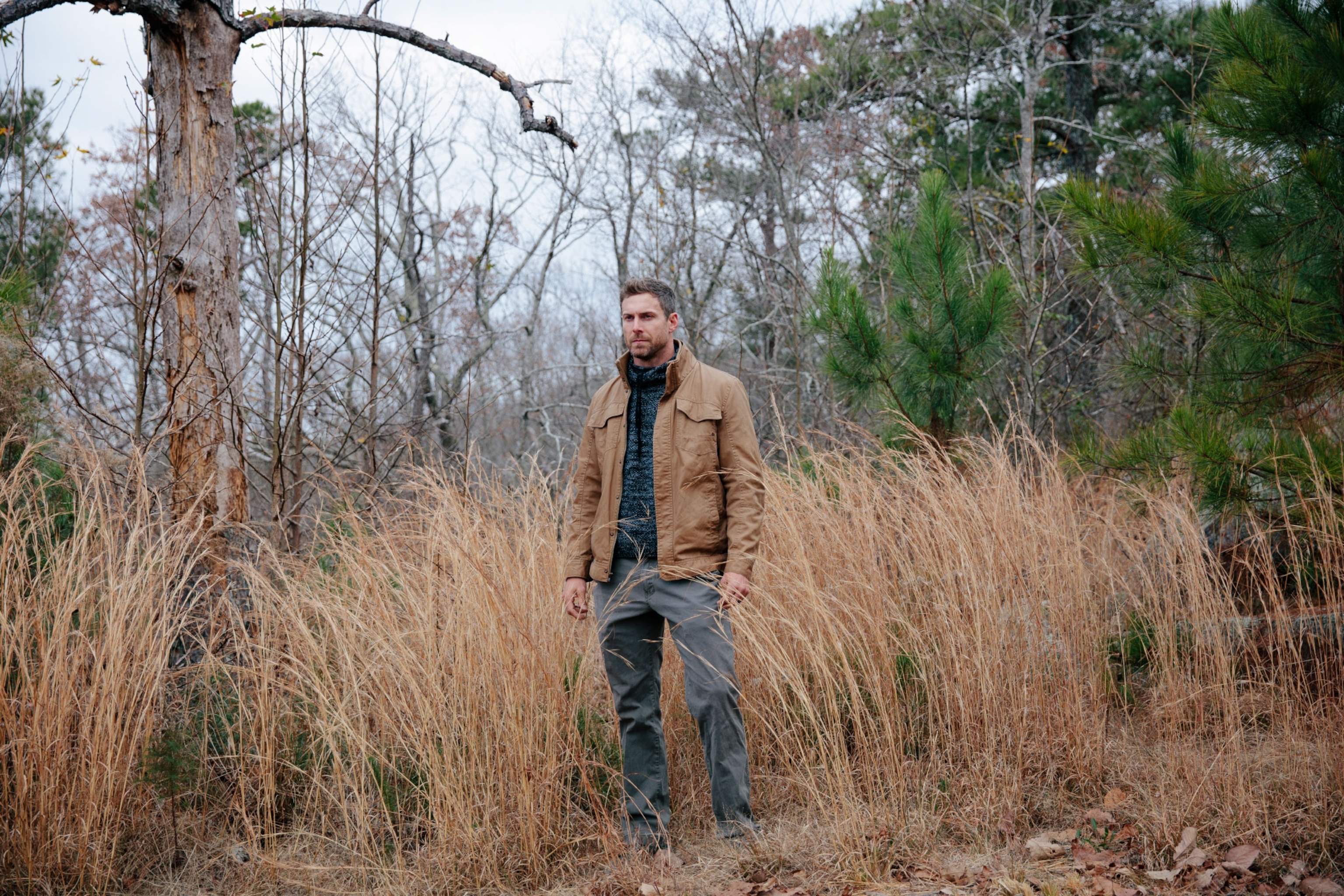 Portrait of a man in the woods