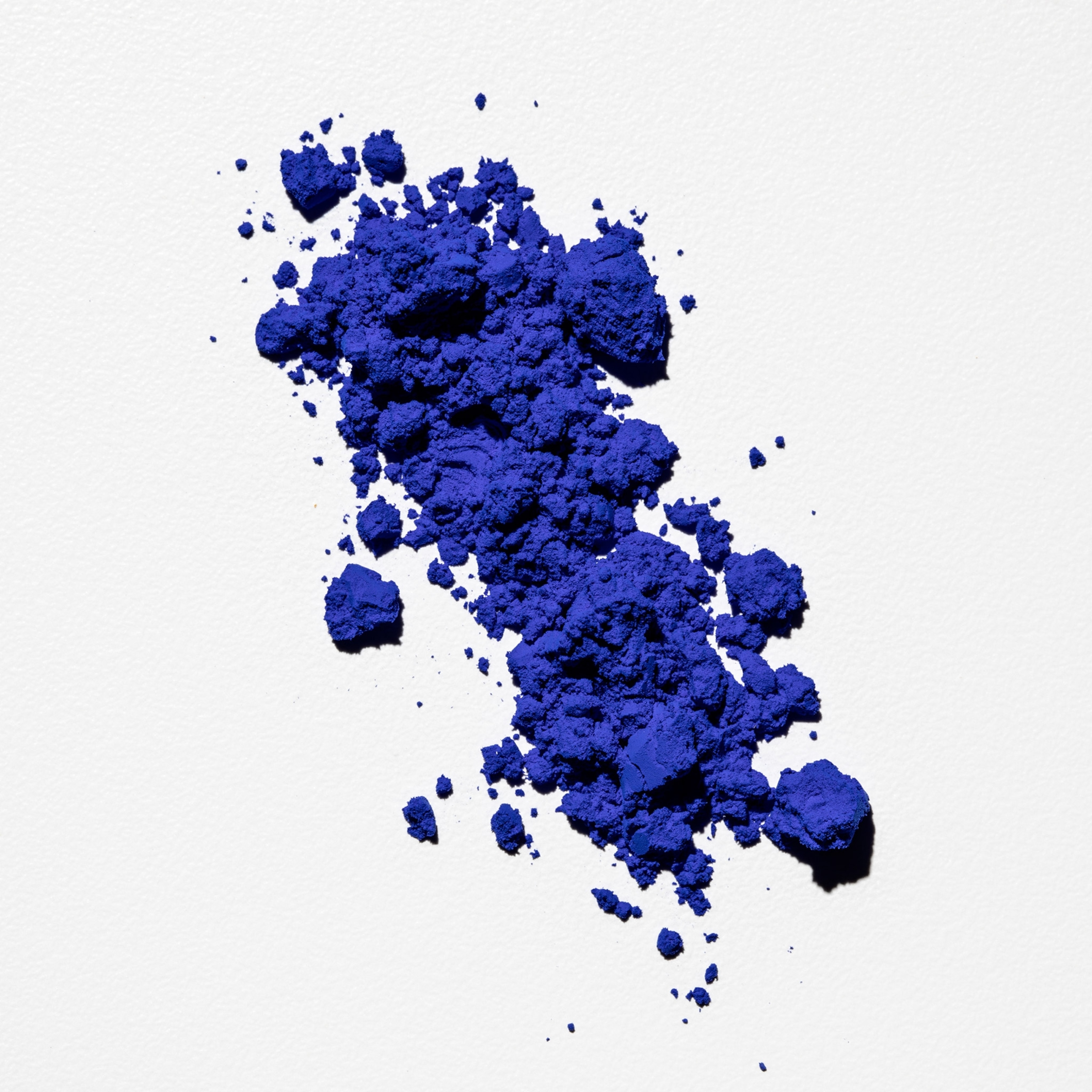 blue powder.